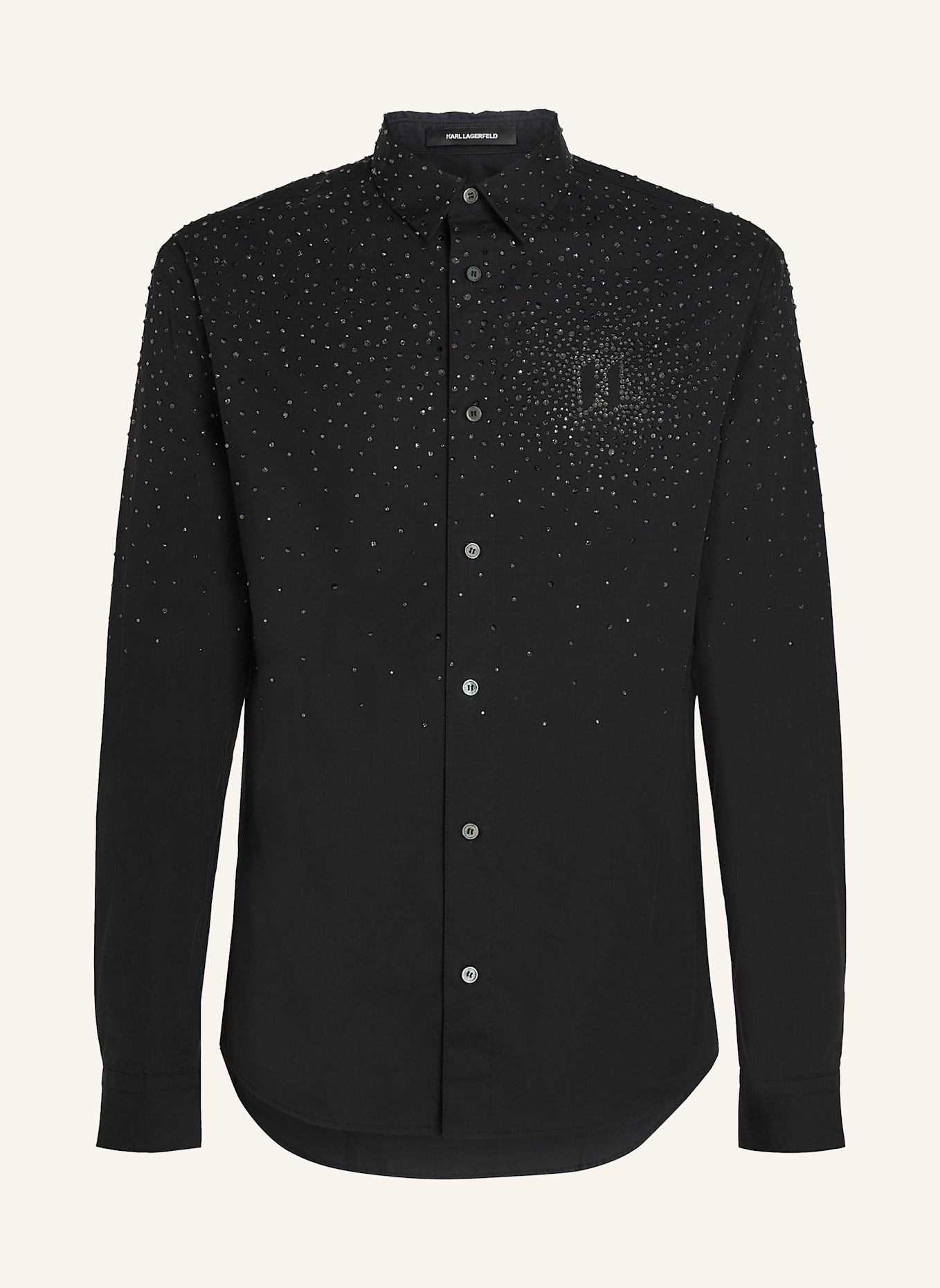 KARL LAGERFELD Hemd: SCHWARZ
