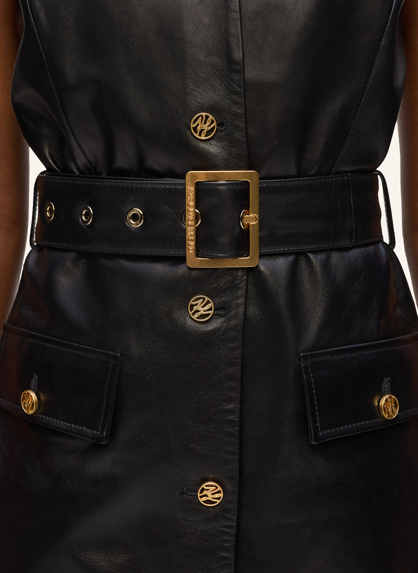 KARL LAGERFELD Kleid: SCHWARZ