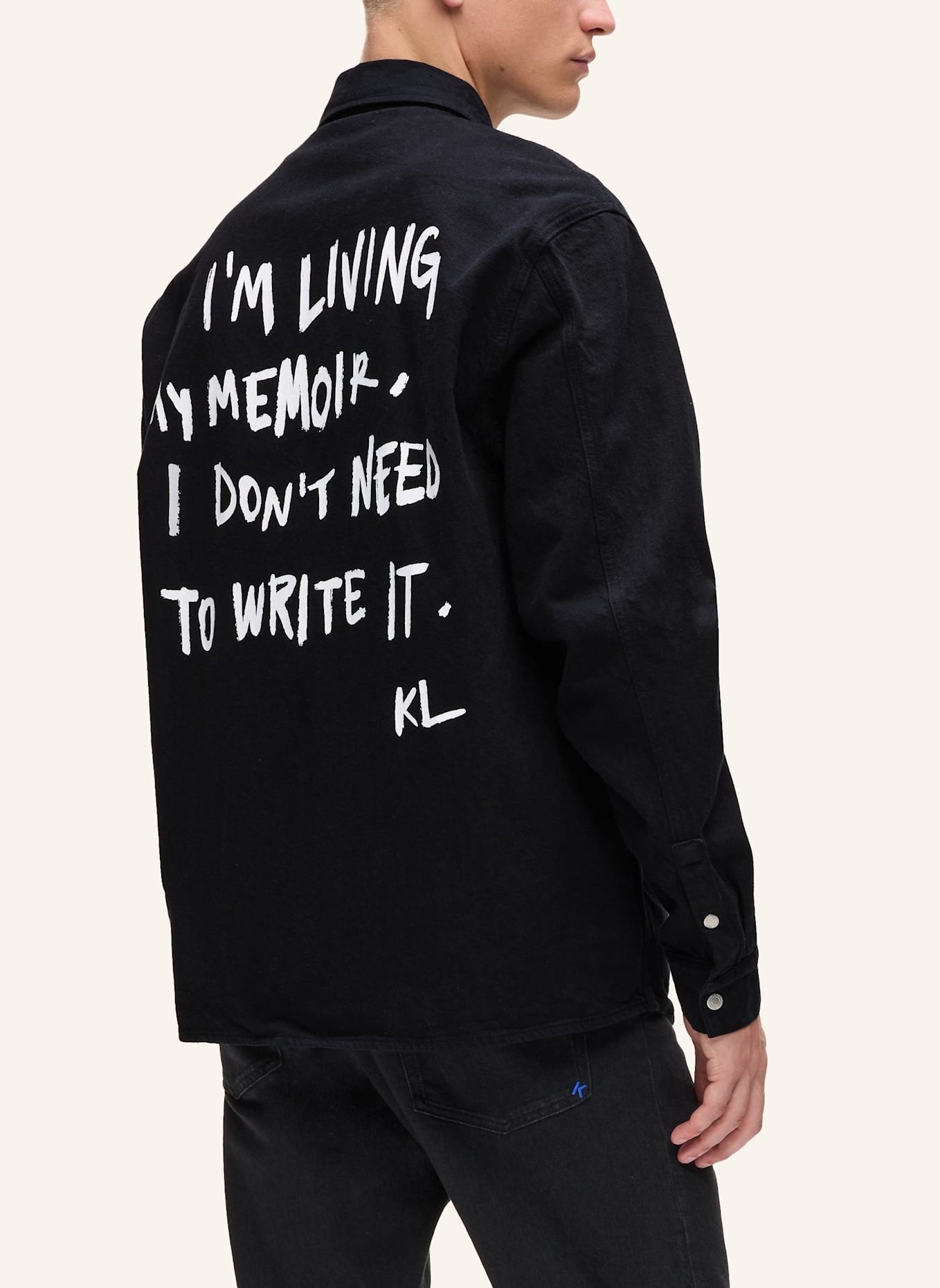 KARL LAGERFELD JEANS Hemd: SCHWARZ