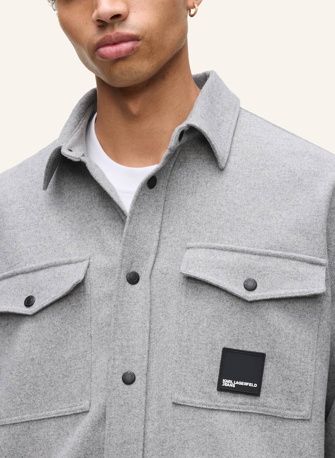 KARL LAGERFELD JEANS Hemd: GRAU