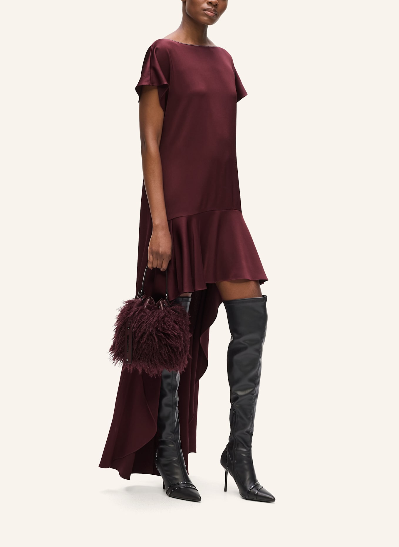 KARL LAGERFELD Kleid: DUNKELROT