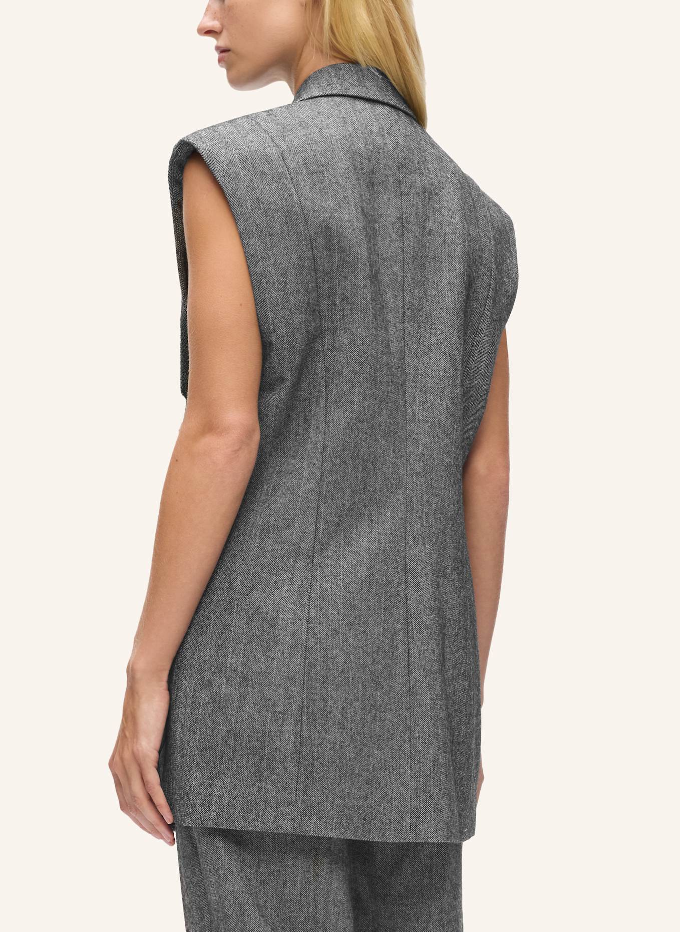 KARL LAGERFELD Weste: GRAU/ SCHWARZ