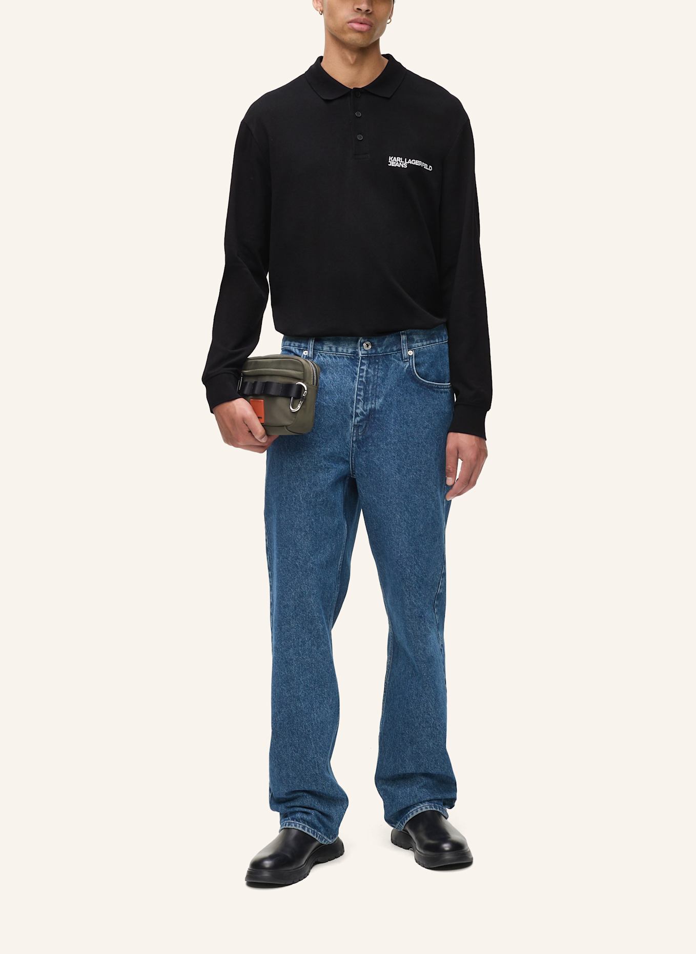 KARL LAGERFELD JEANS Poloshirt: SCHWARZ
