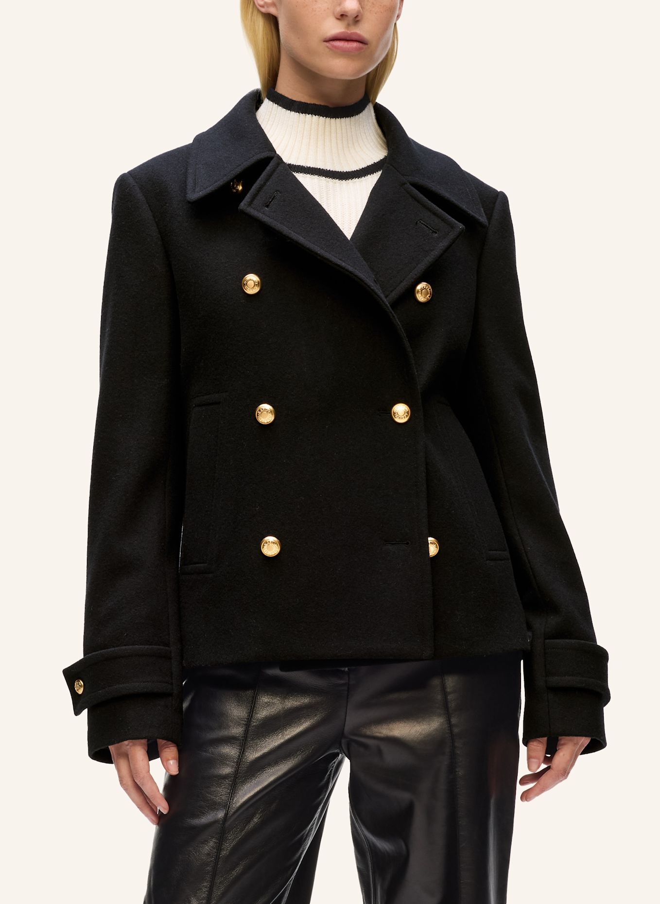 KARL LAGERFELD Mantel: SCHWARZ