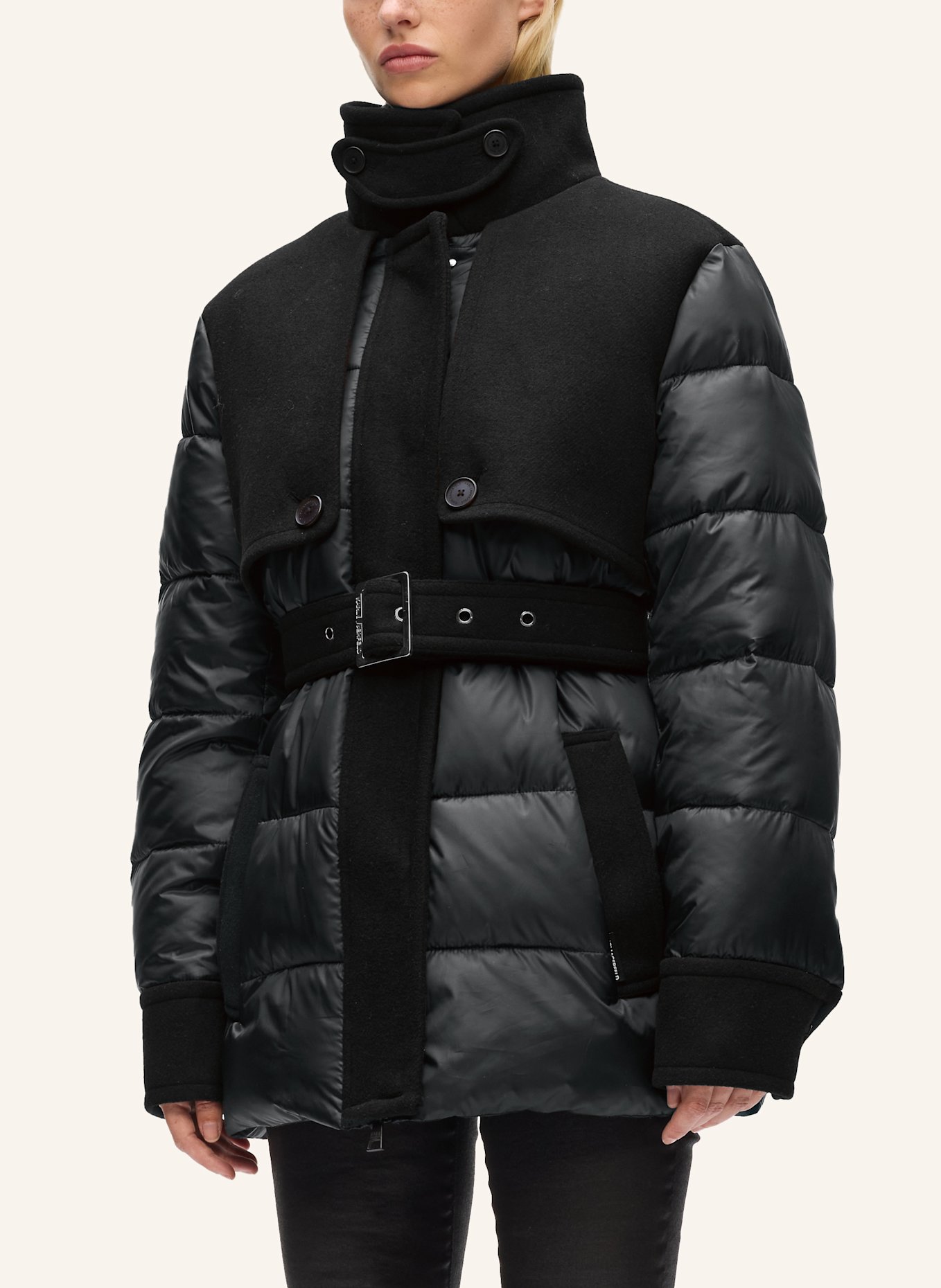 KARL LAGERFELD Mantel: SCHWARZ