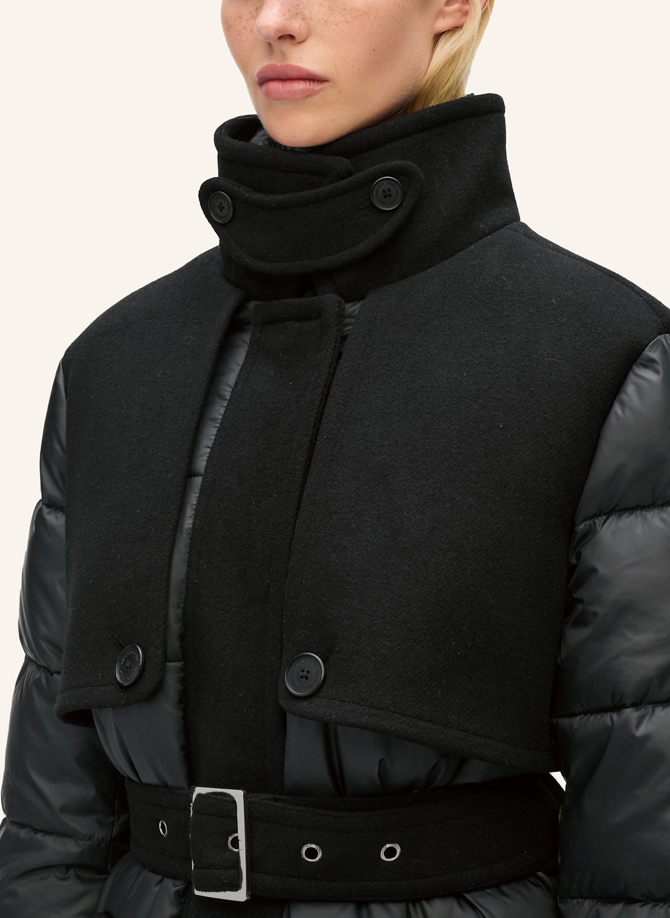 KARL LAGERFELD Mantel: SCHWARZ