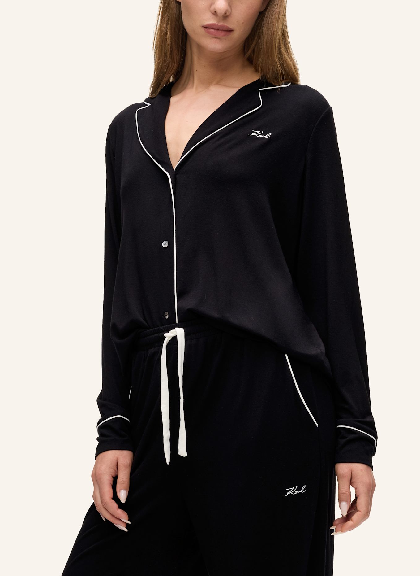 KARL LAGERFELD Nachtwäsche: SCHWARZ