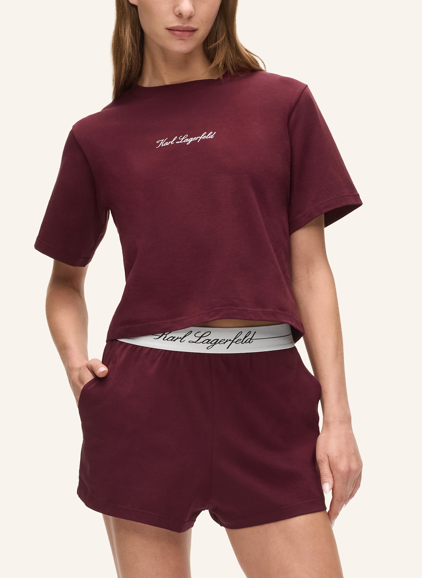 KARL LAGERFELD Nachtwäsche: DUNKELROT