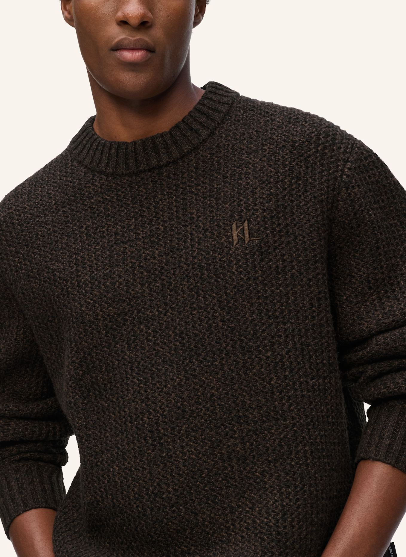 KARL LAGERFELD Sweatshirt: DUNKELBRAUN