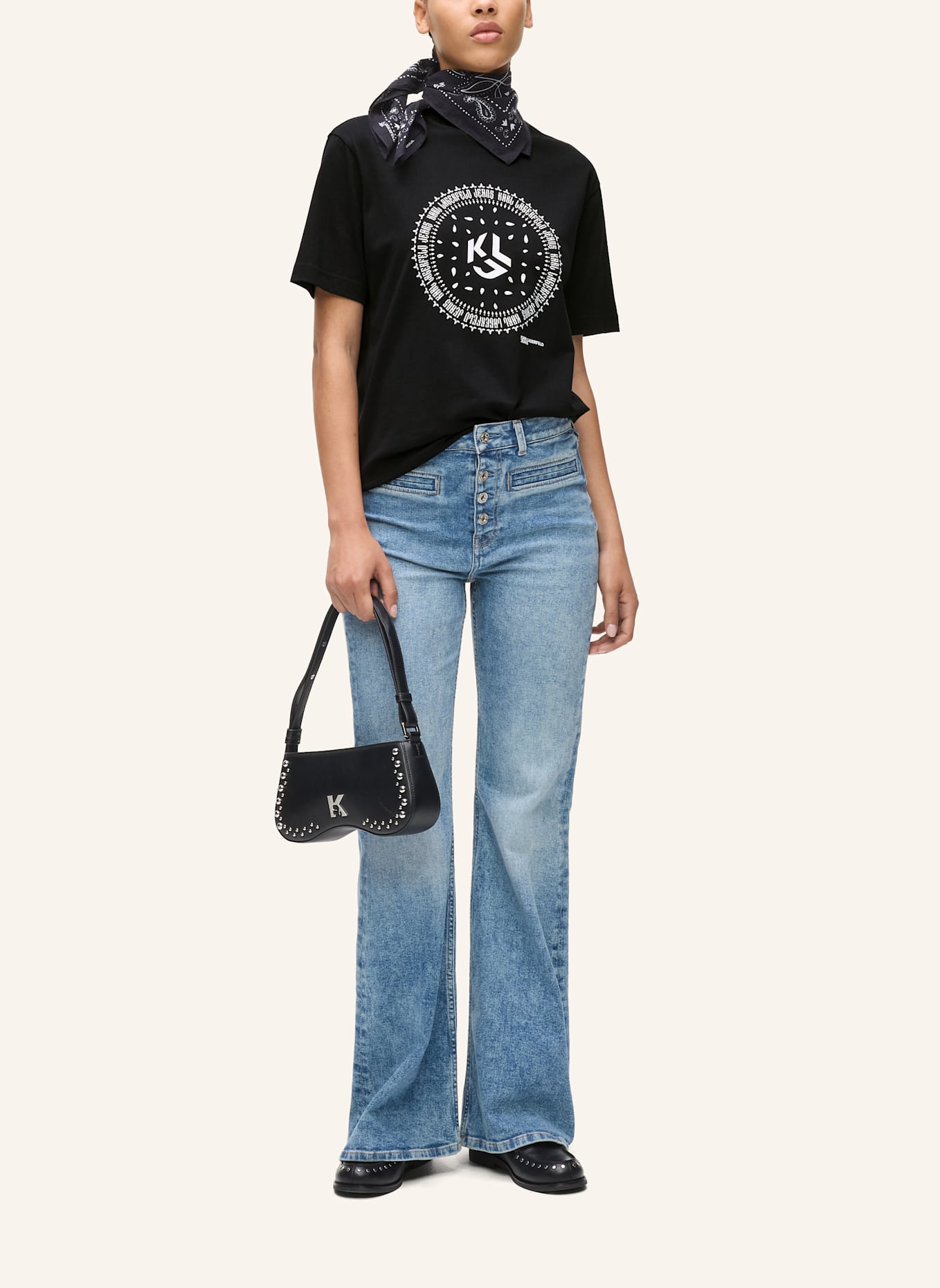 KARL LAGERFELD JEANS T-shirt: SCHWARZ