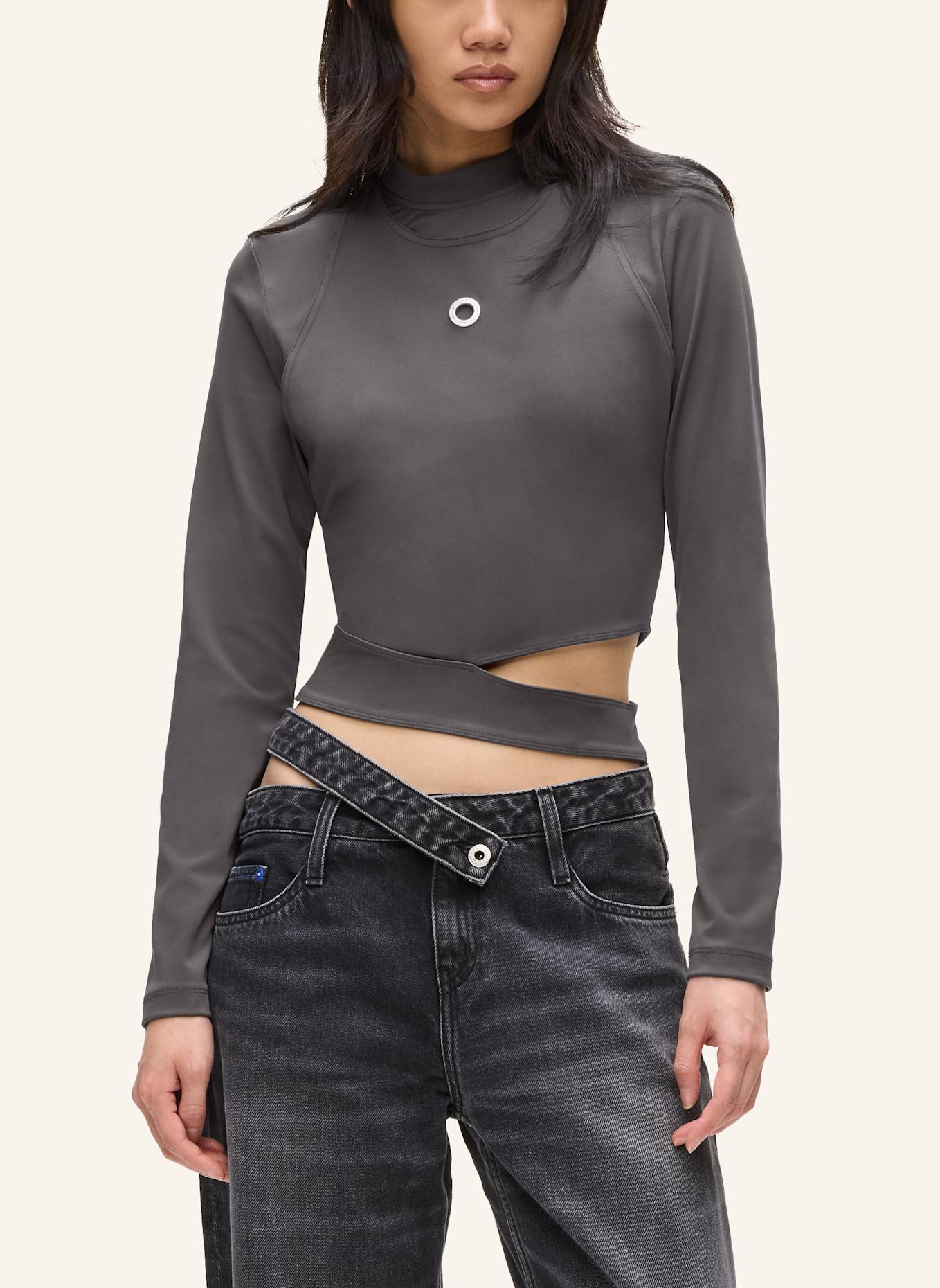 KARL LAGERFELD JEANS Top: DUNKELGRAU