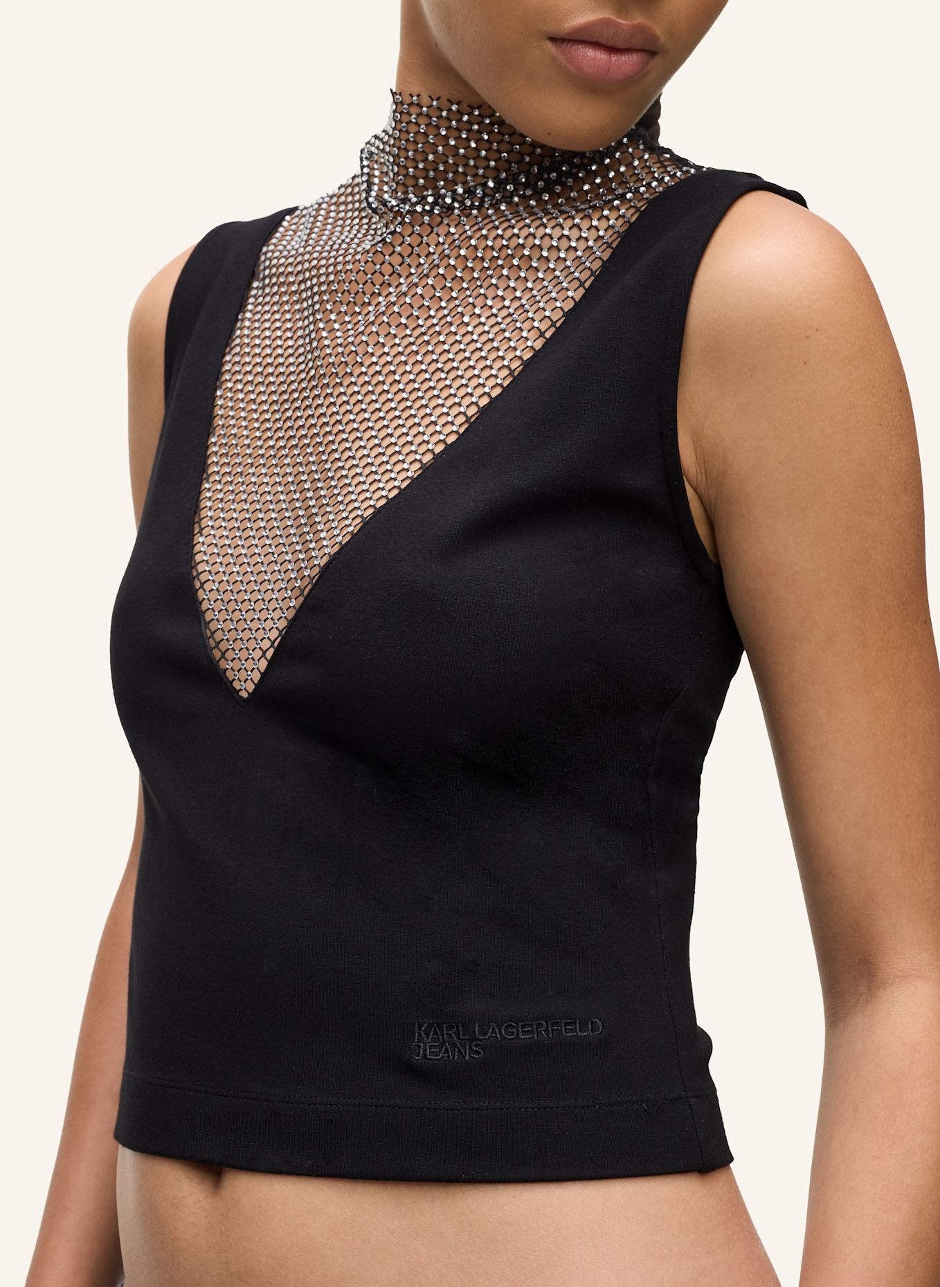 KARL LAGERFELD JEANS Top: SCHWARZ