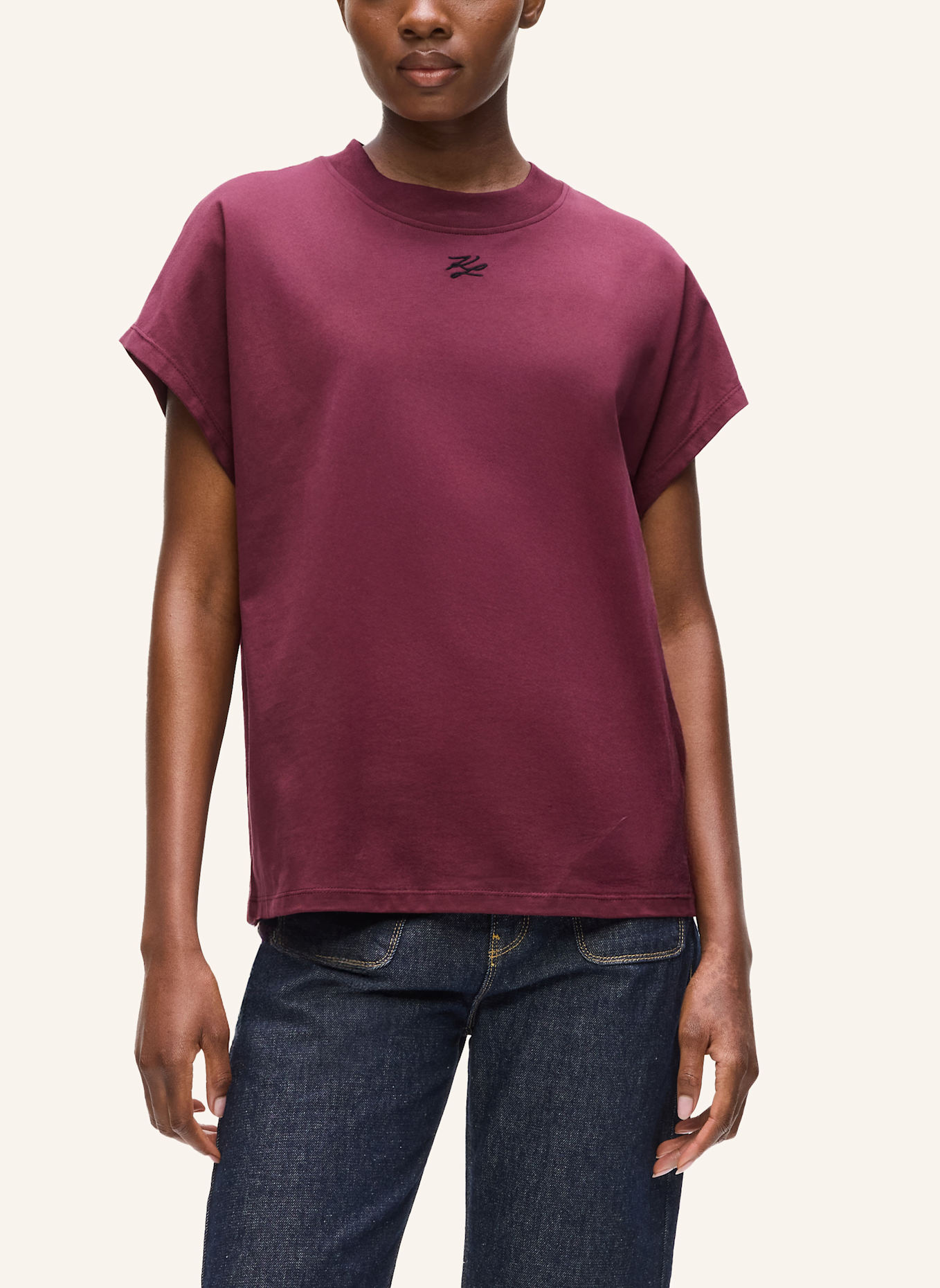 KARL LAGERFELD T-shirt: DUNKELROT