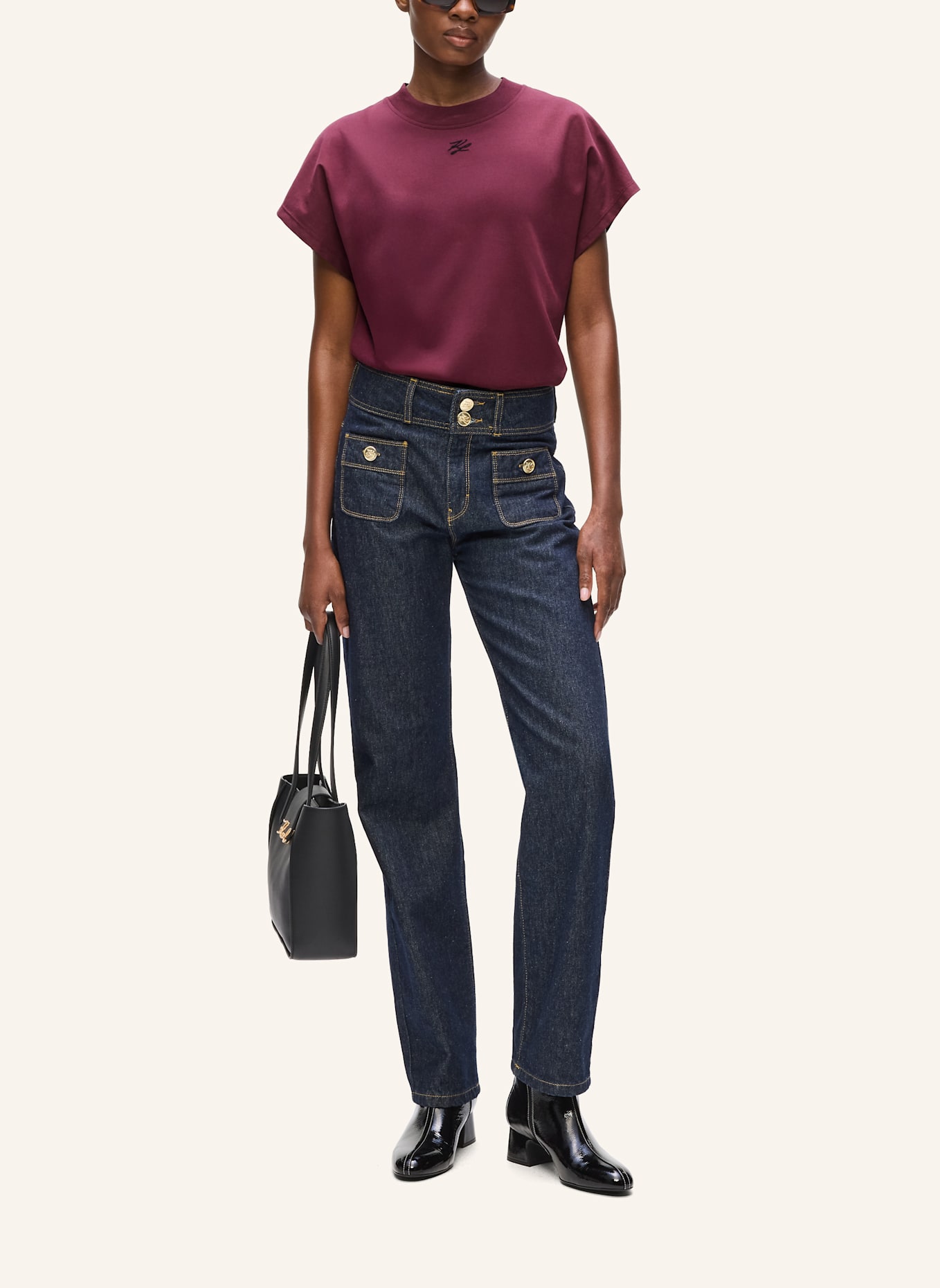 KARL LAGERFELD T-shirt: DUNKELROT