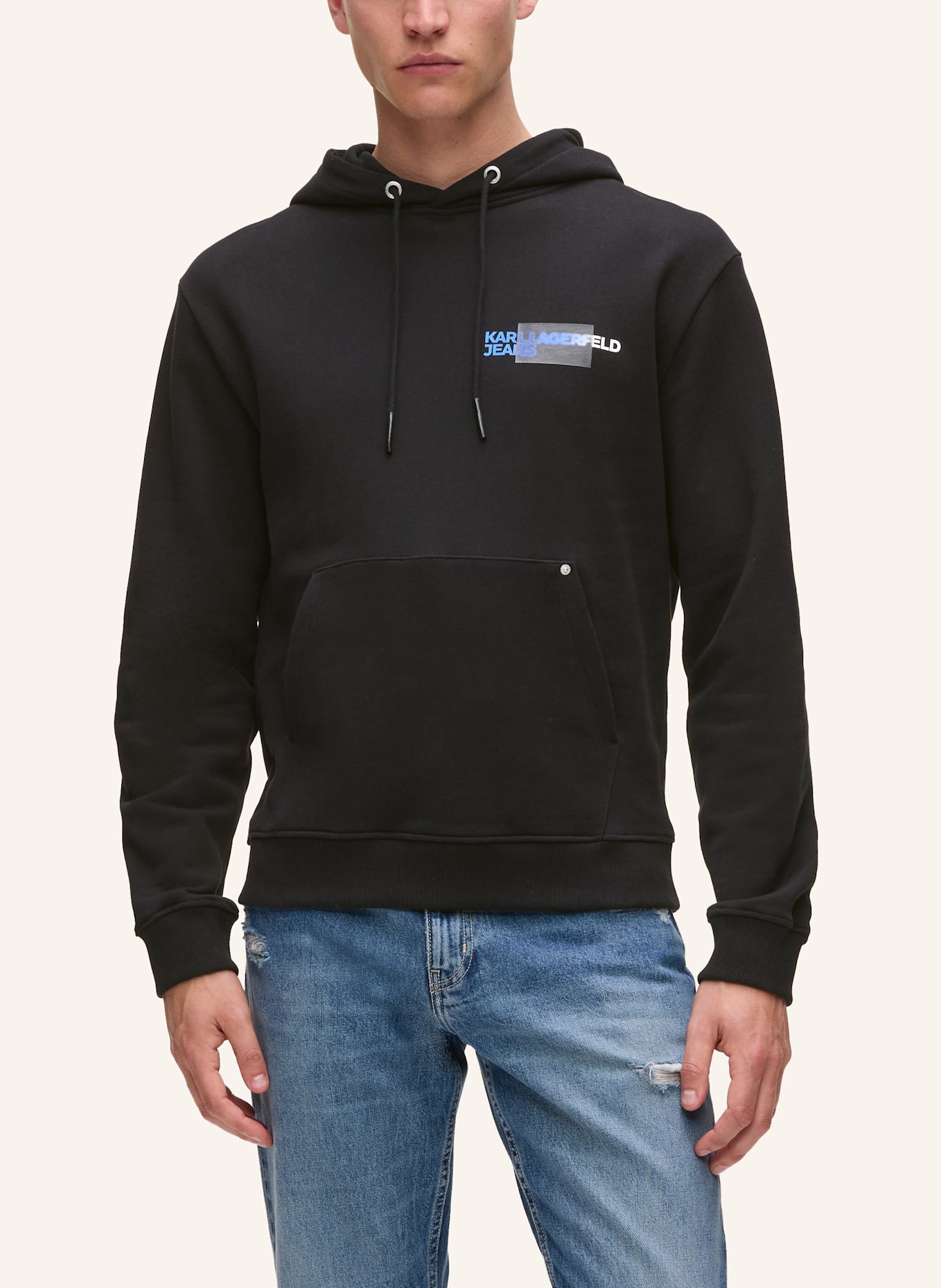 KARL LAGERFELD JEANS Hoodie: SCHWARZ