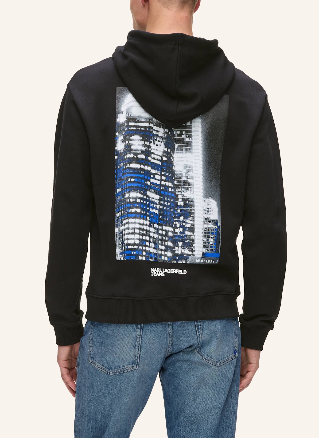 KARL LAGERFELD JEANS Hoodie: SCHWARZ