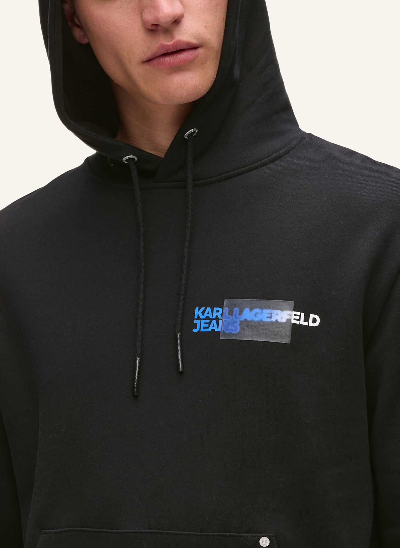 KARL LAGERFELD JEANS Hoodie: SCHWARZ