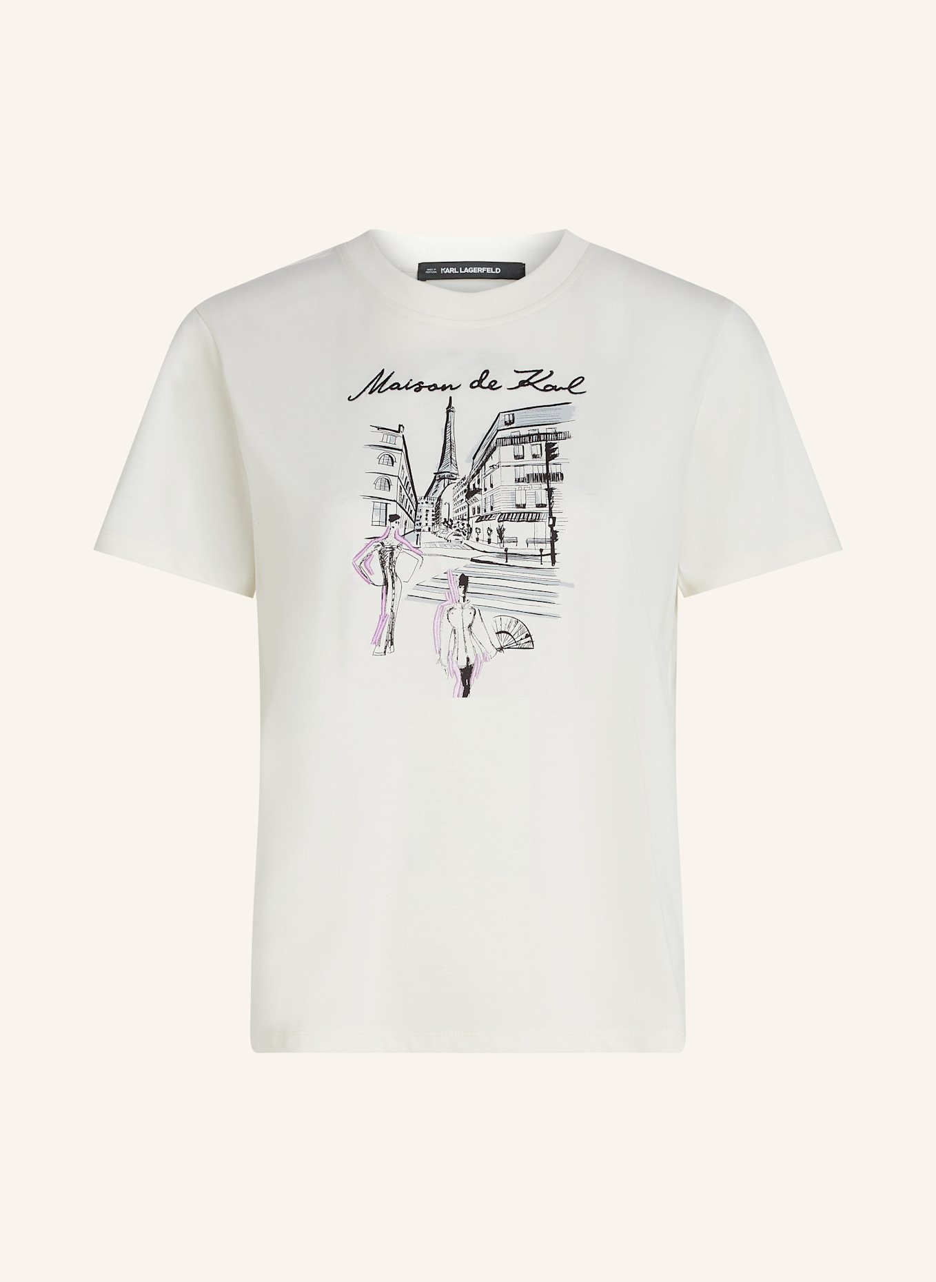 KARL LAGERFELD T-shirt: BEIGE