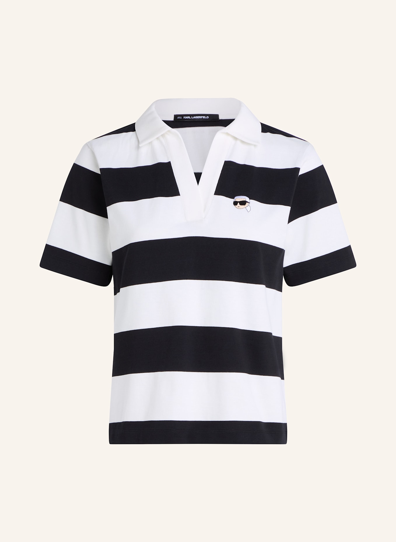 KARL LAGERFELD T-shirt: SCHWARZ/ BEIGE