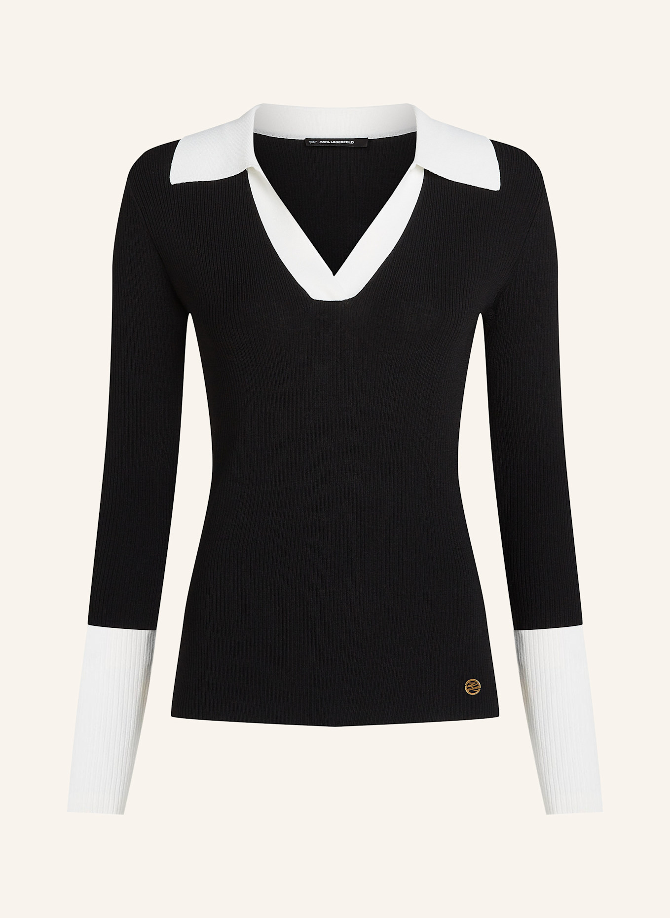 KARL LAGERFELD Top: WEISS/ SCHWARZ