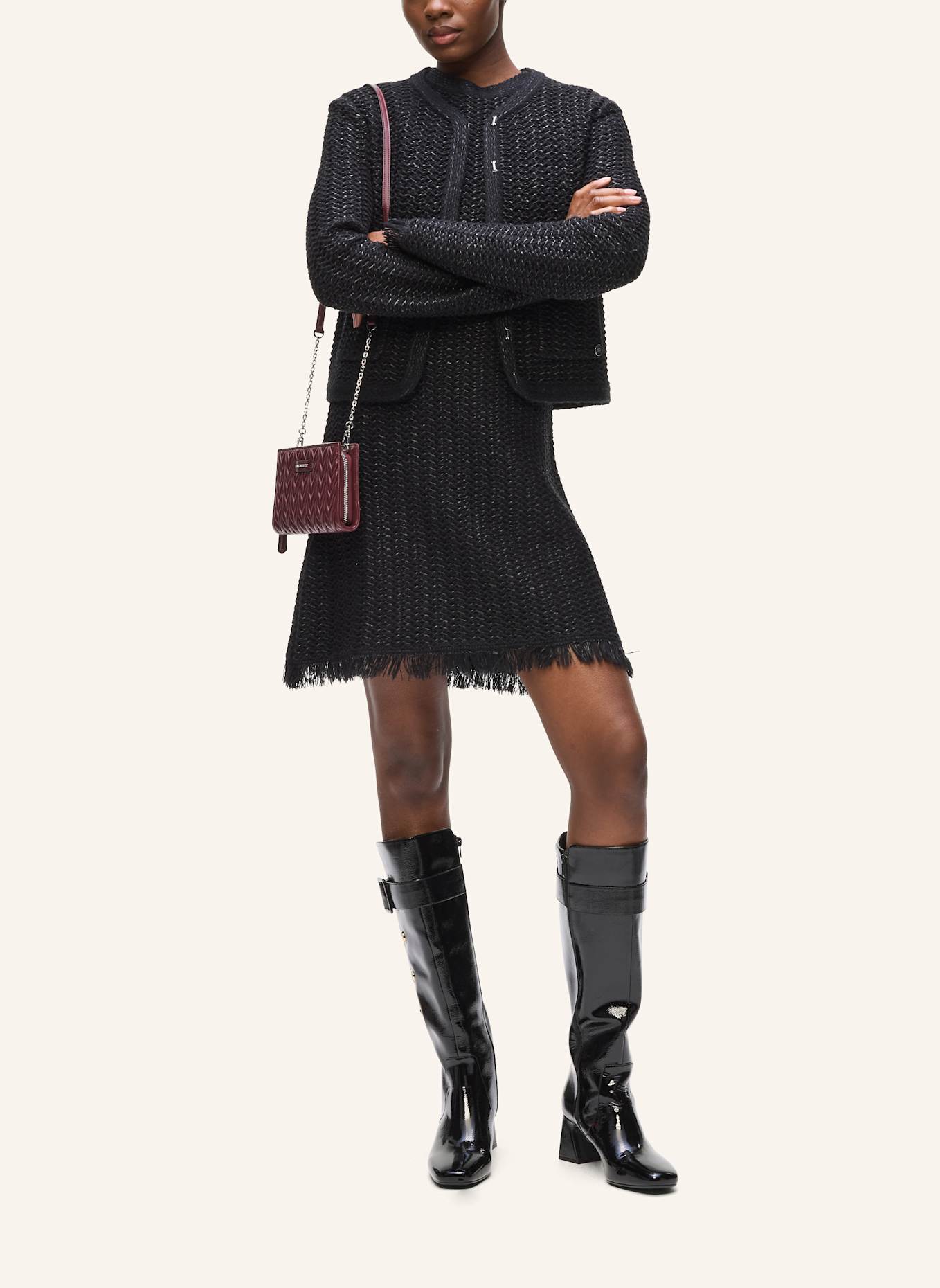 KARL LAGERFELD Top: SCHWARZ