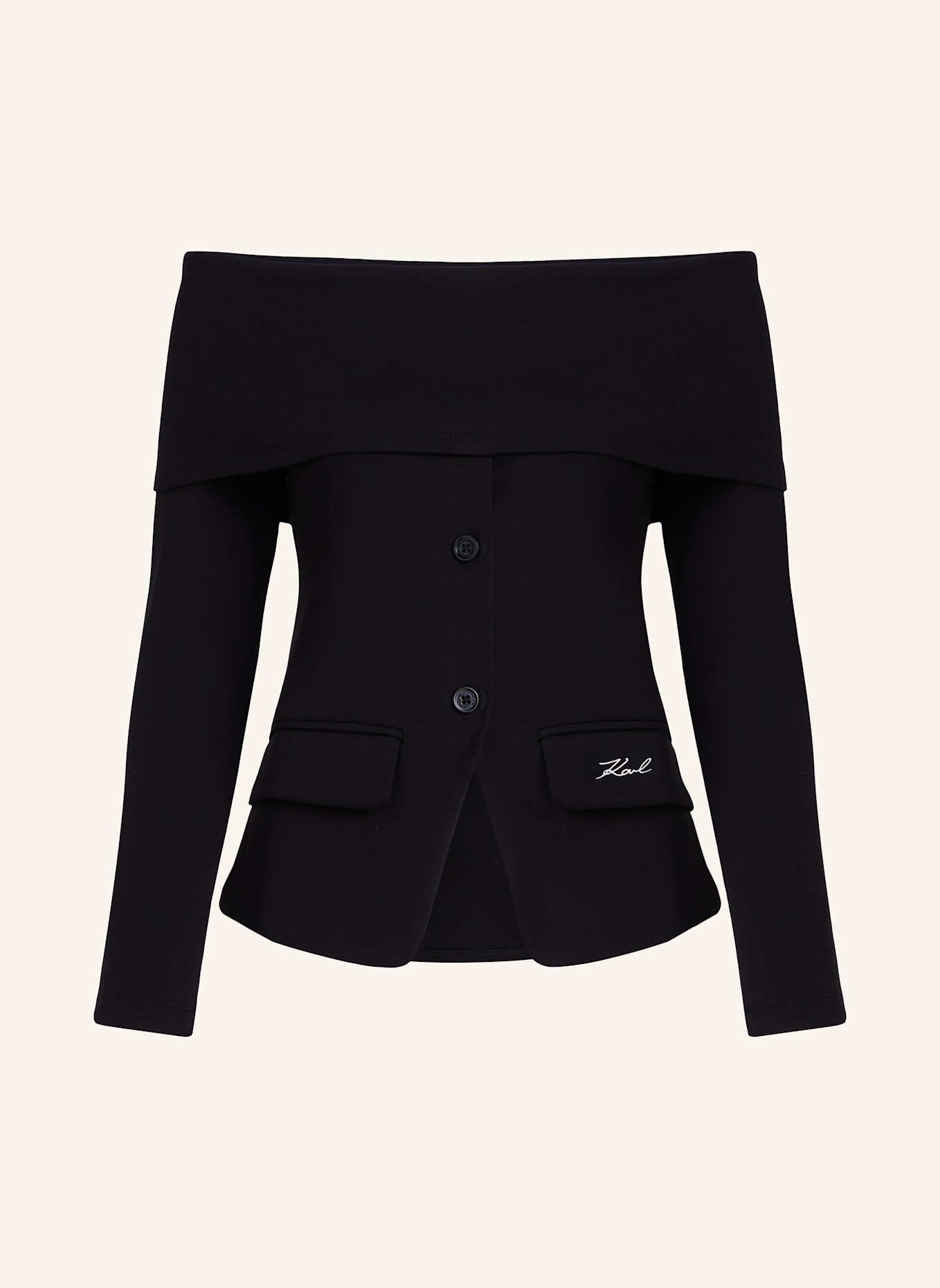 KARL LAGERFELD Sweatshirt: SCHWARZ