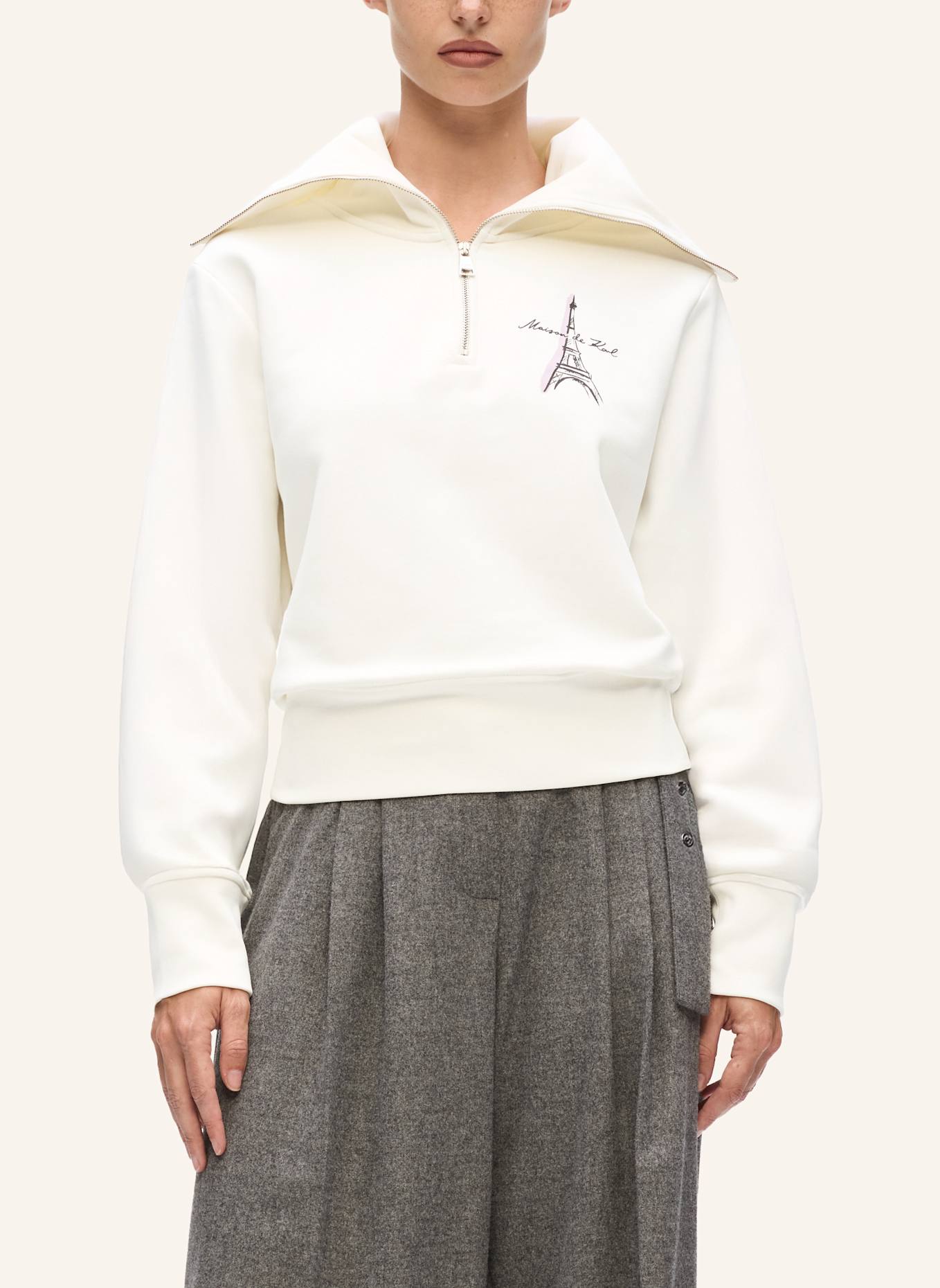 KARL LAGERFELD Sweatshirt: BEIGE