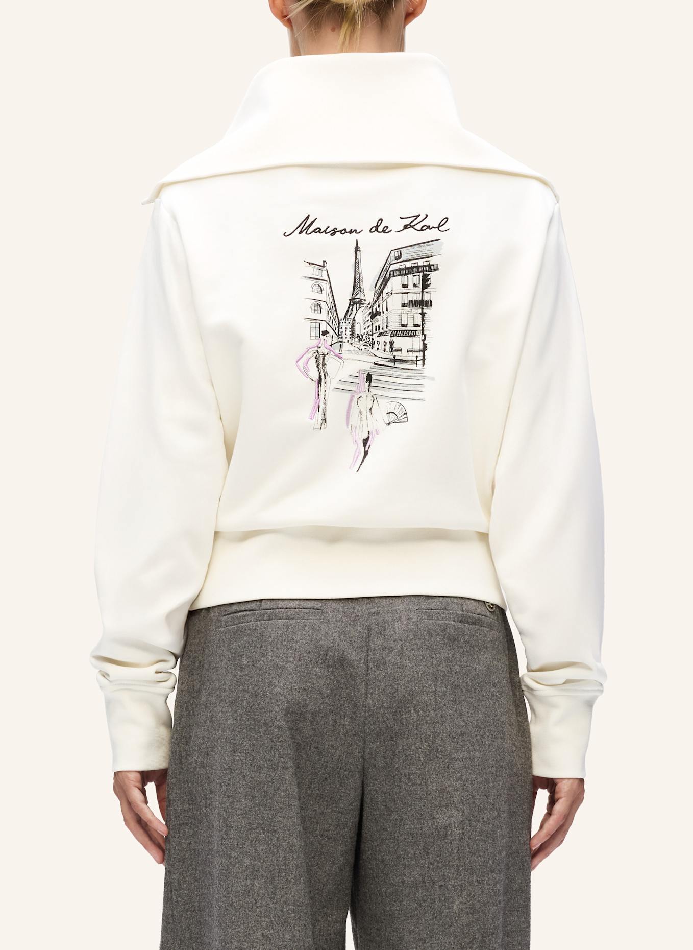 KARL LAGERFELD Sweatshirt: BEIGE