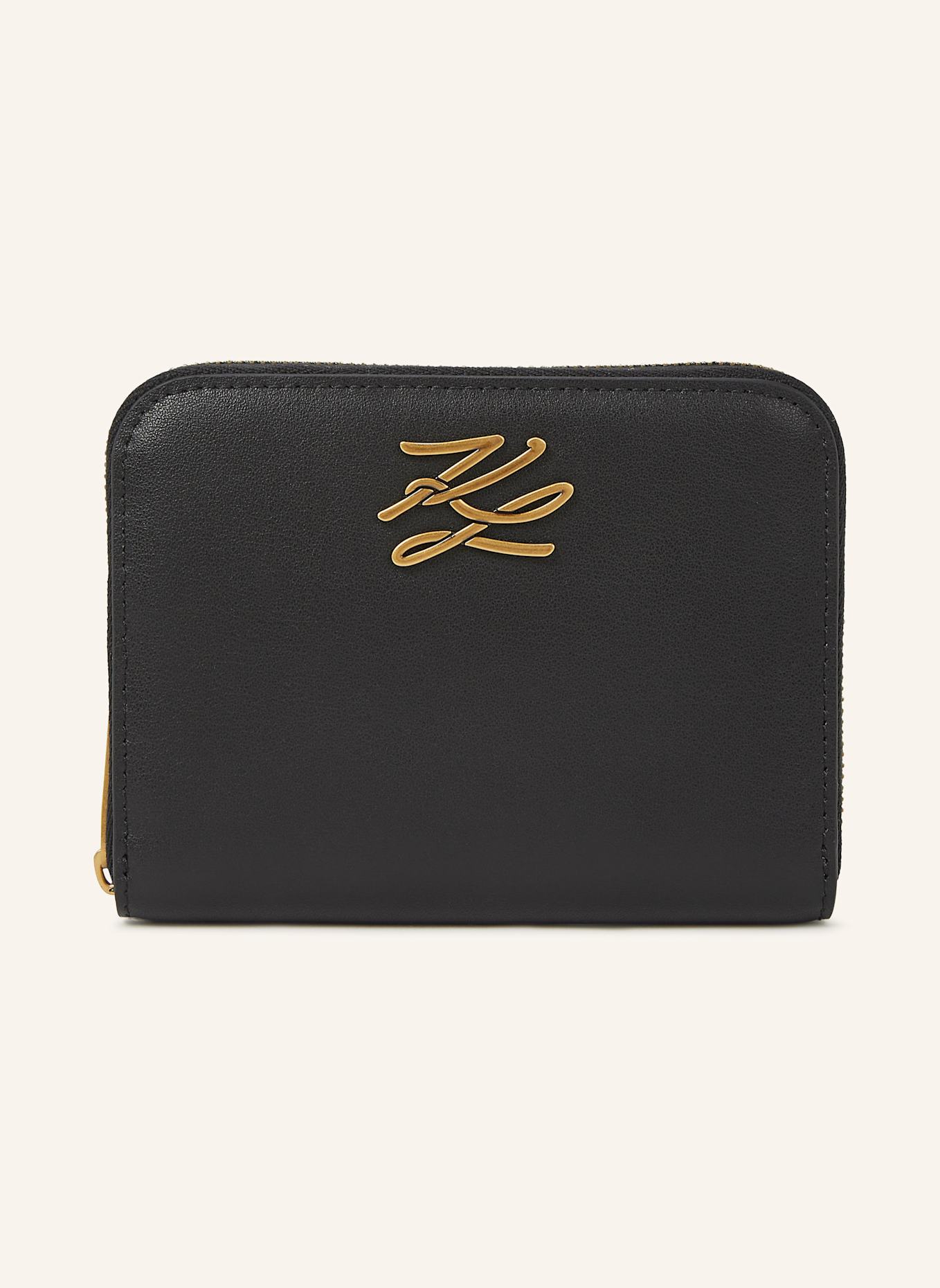 KARL LAGERFELD Geldbörse: SCHWARZ/ GOLD