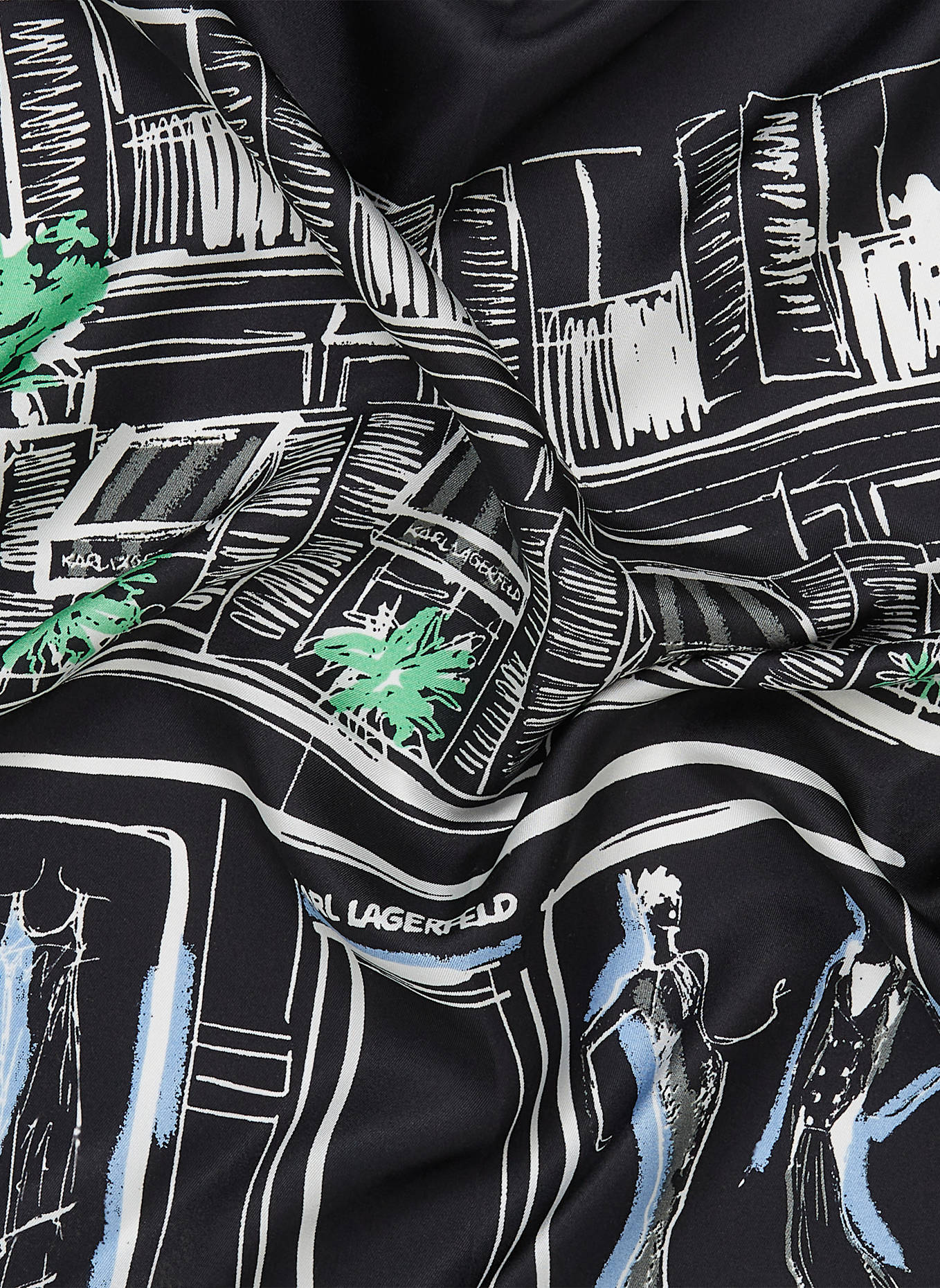 KARL LAGERFELD Schal: SCHWARZ