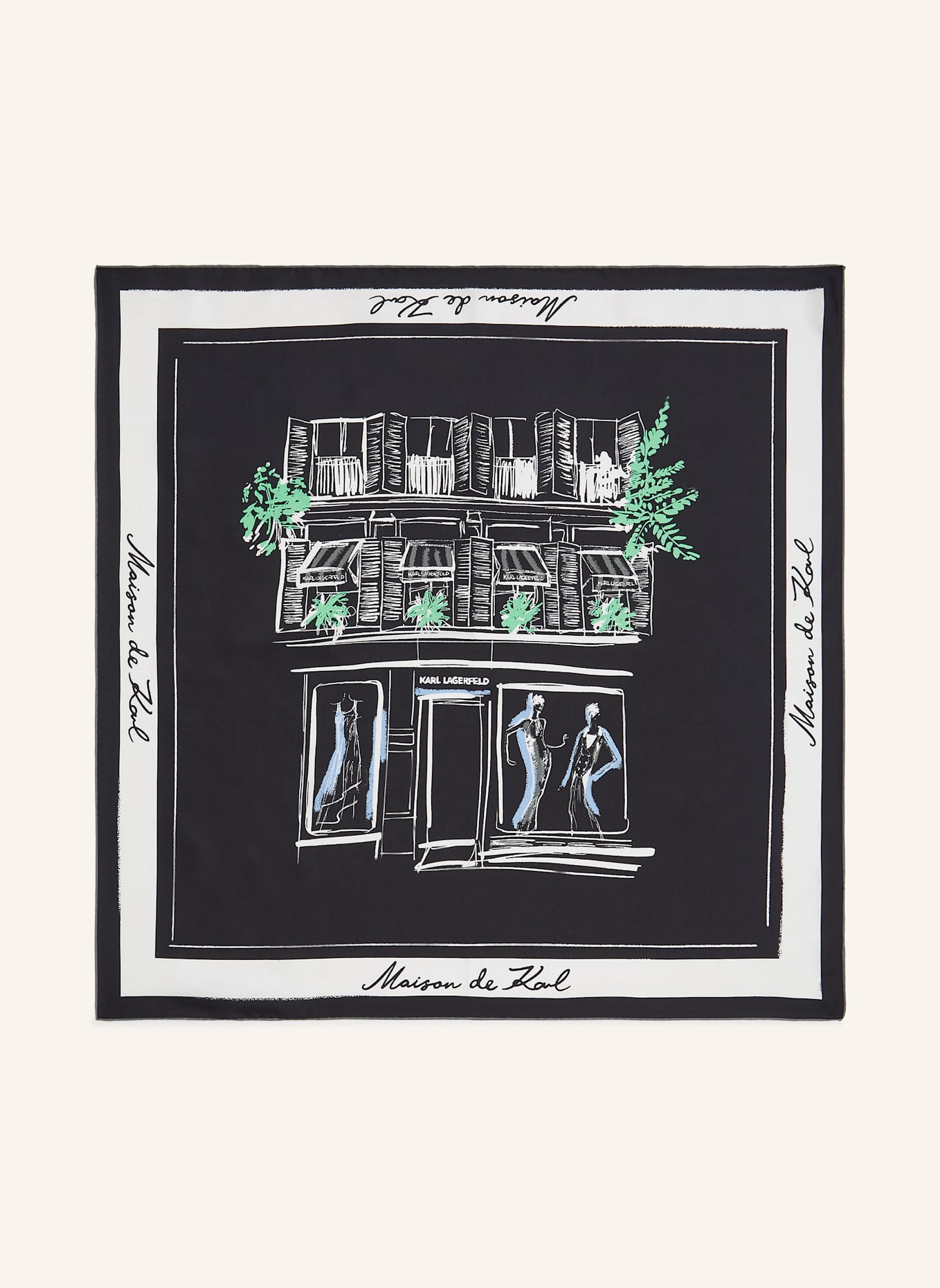 KARL LAGERFELD Schal: SCHWARZ