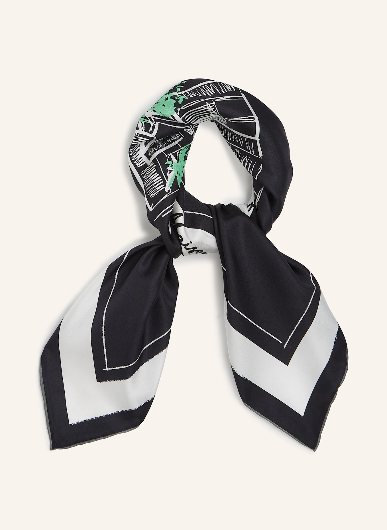 KARL LAGERFELD Schal: SCHWARZ