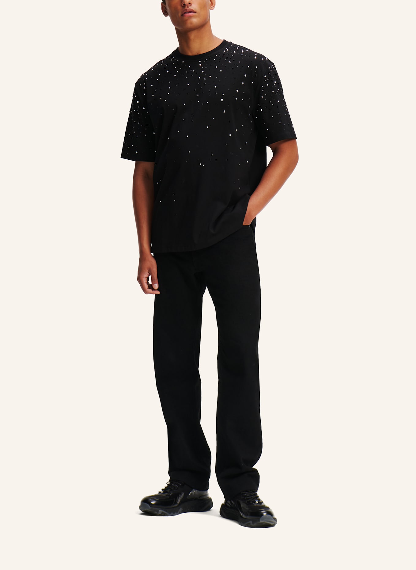 KARL LAGERFELD T-shirt: SCHWARZ