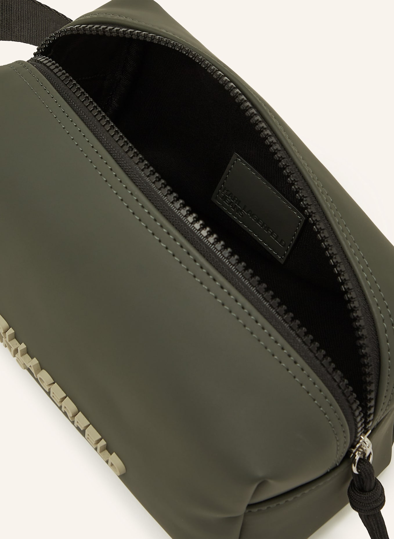 KARL LAGERFELD JEANS Kosmetiktasche: DUNKELGRÜN