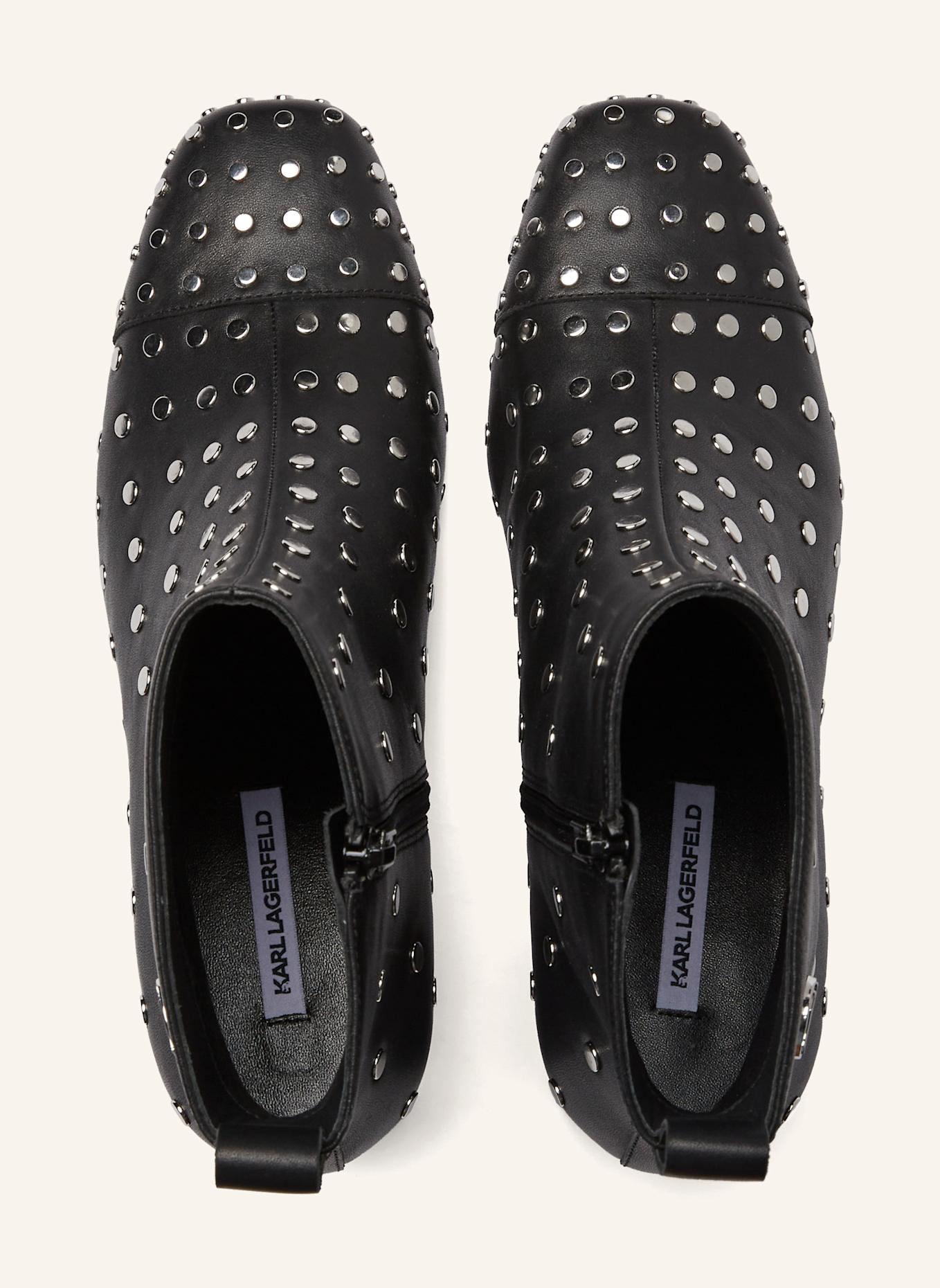 KARL LAGERFELD Stiefel: SCHWARZ/ SILBER