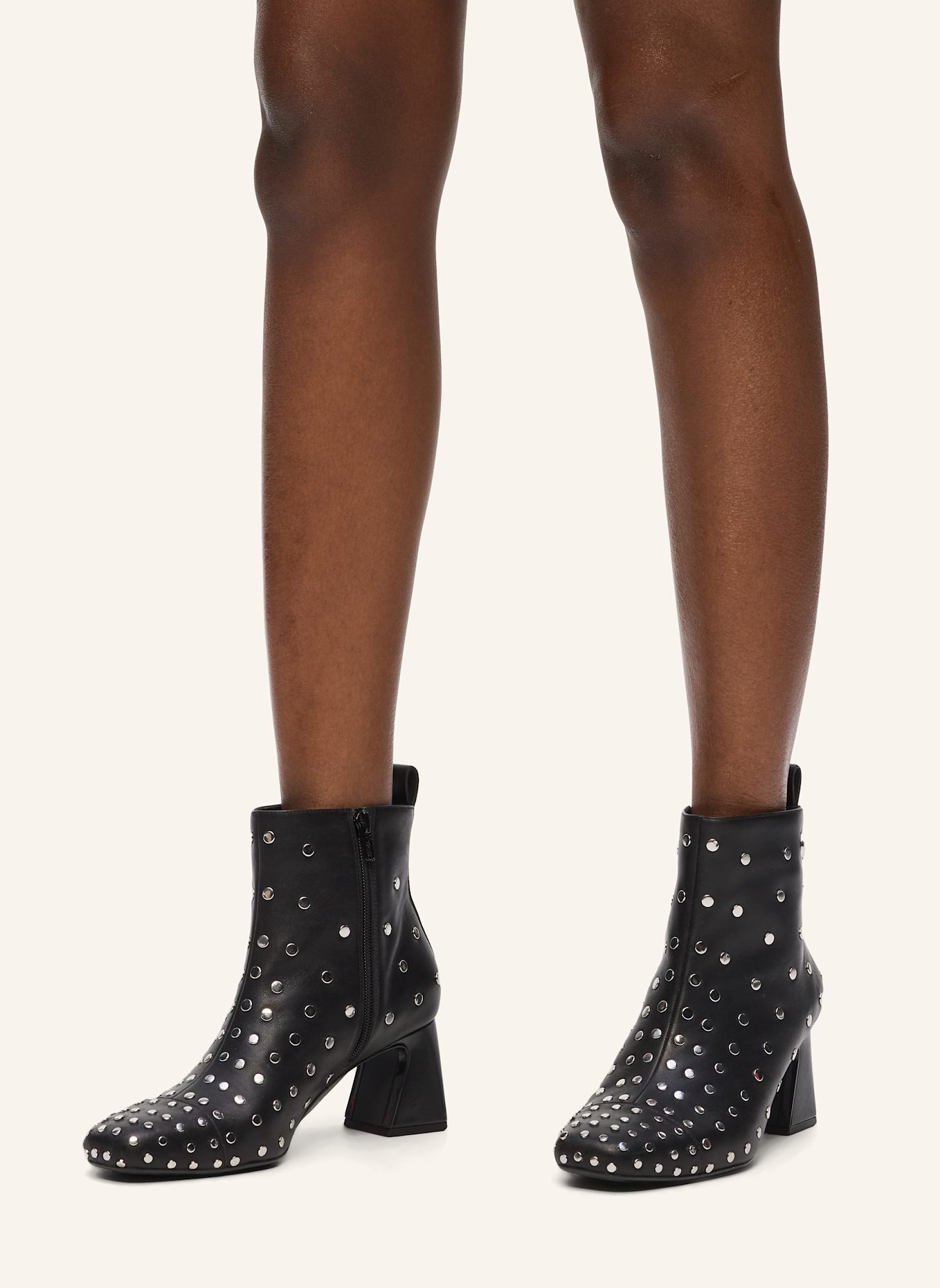 KARL LAGERFELD Stiefel: SCHWARZ/ SILBER