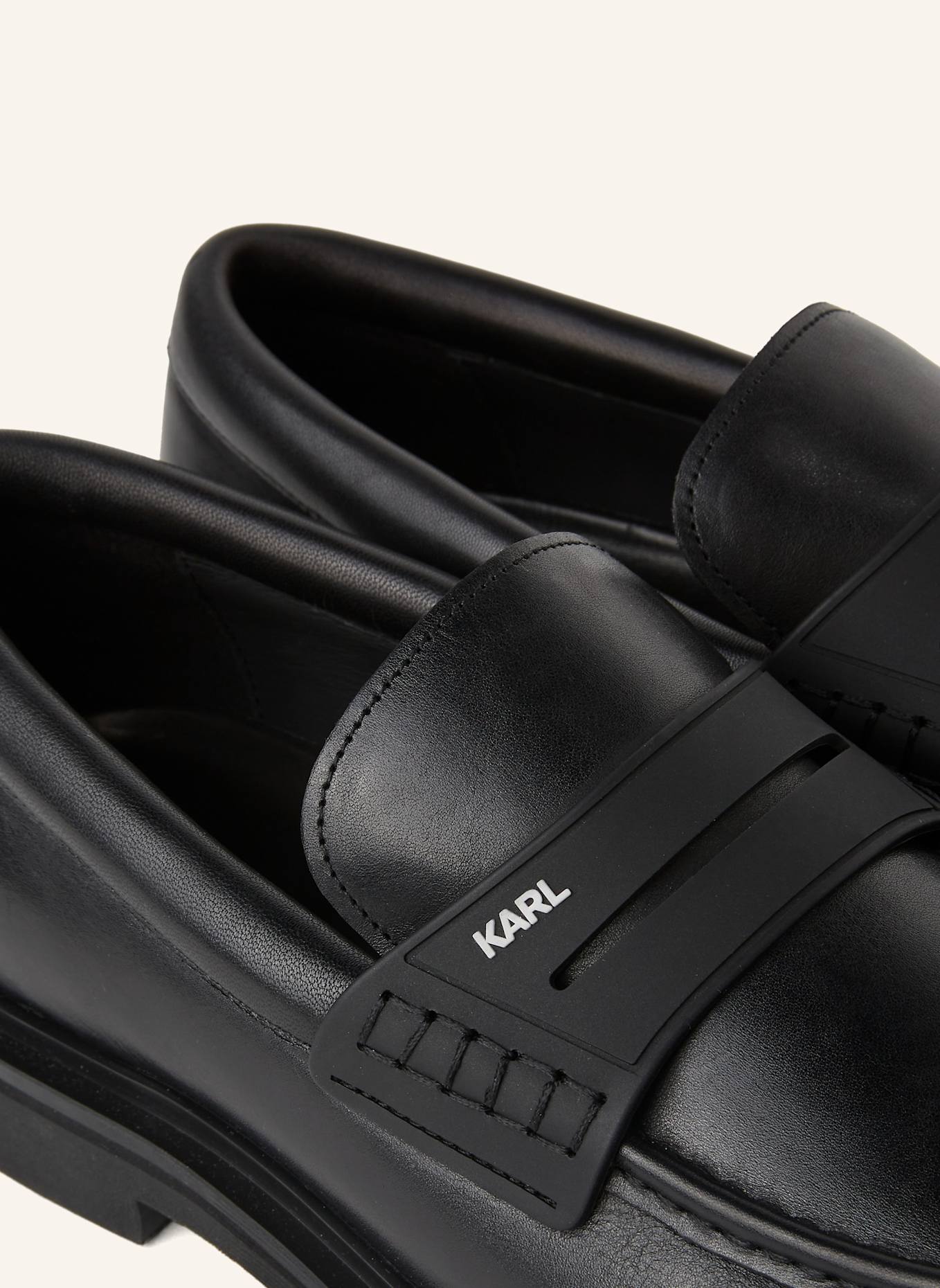 KARL LAGERFELD Flache Schuhe: SCHWARZ