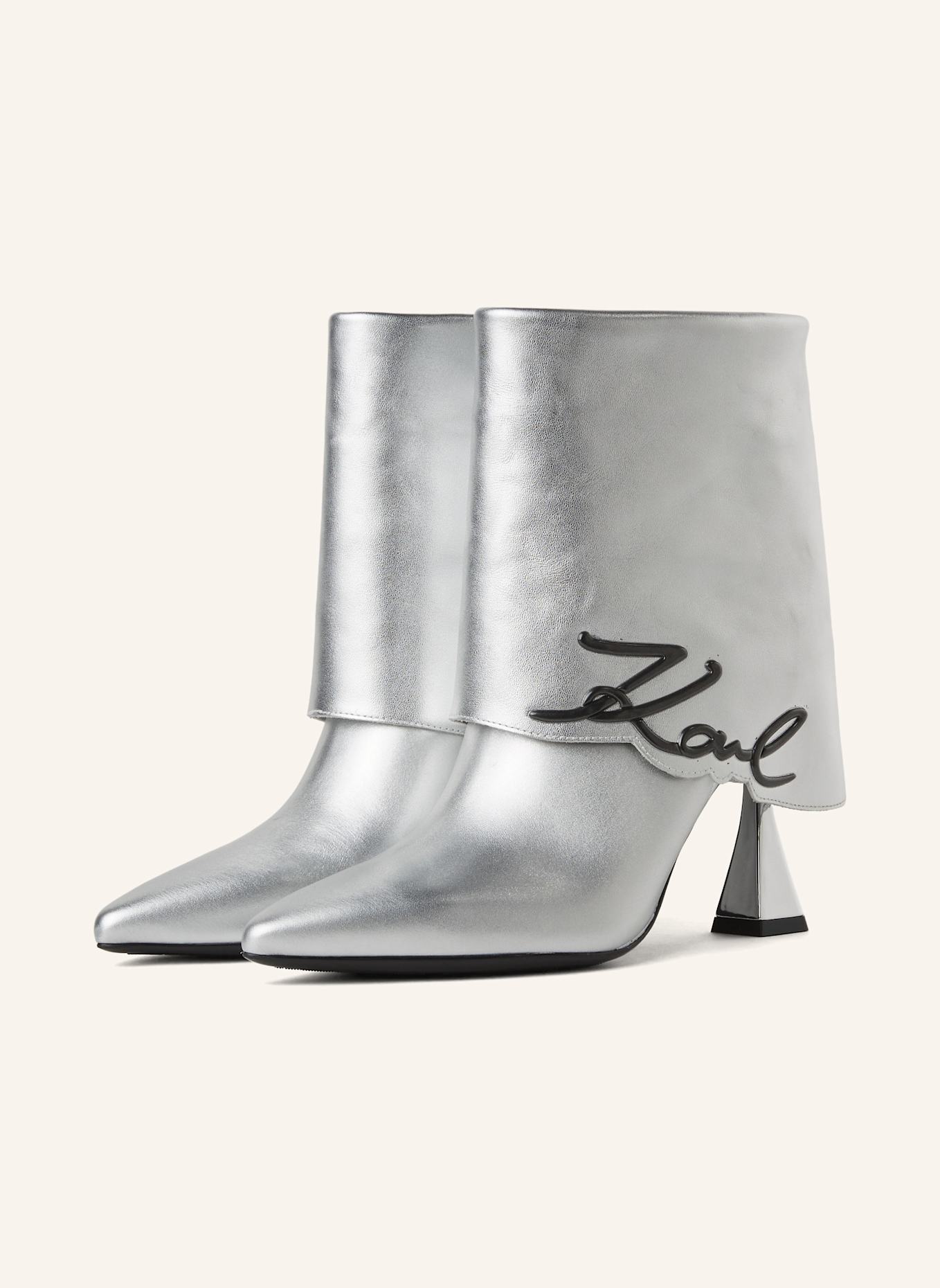 KARL LAGERFELD Stiefel: SILBER