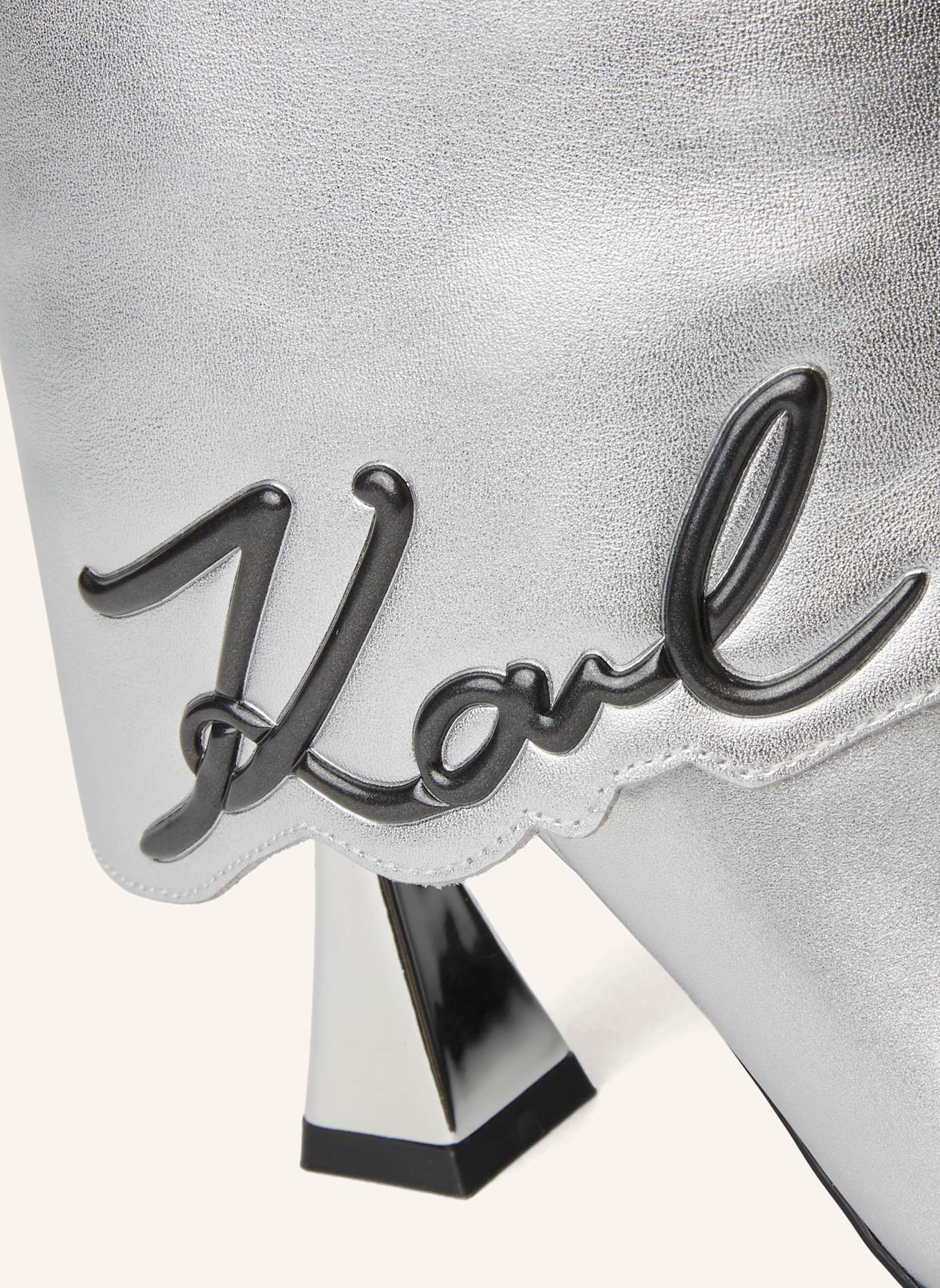 KARL LAGERFELD Stiefel: SILBER