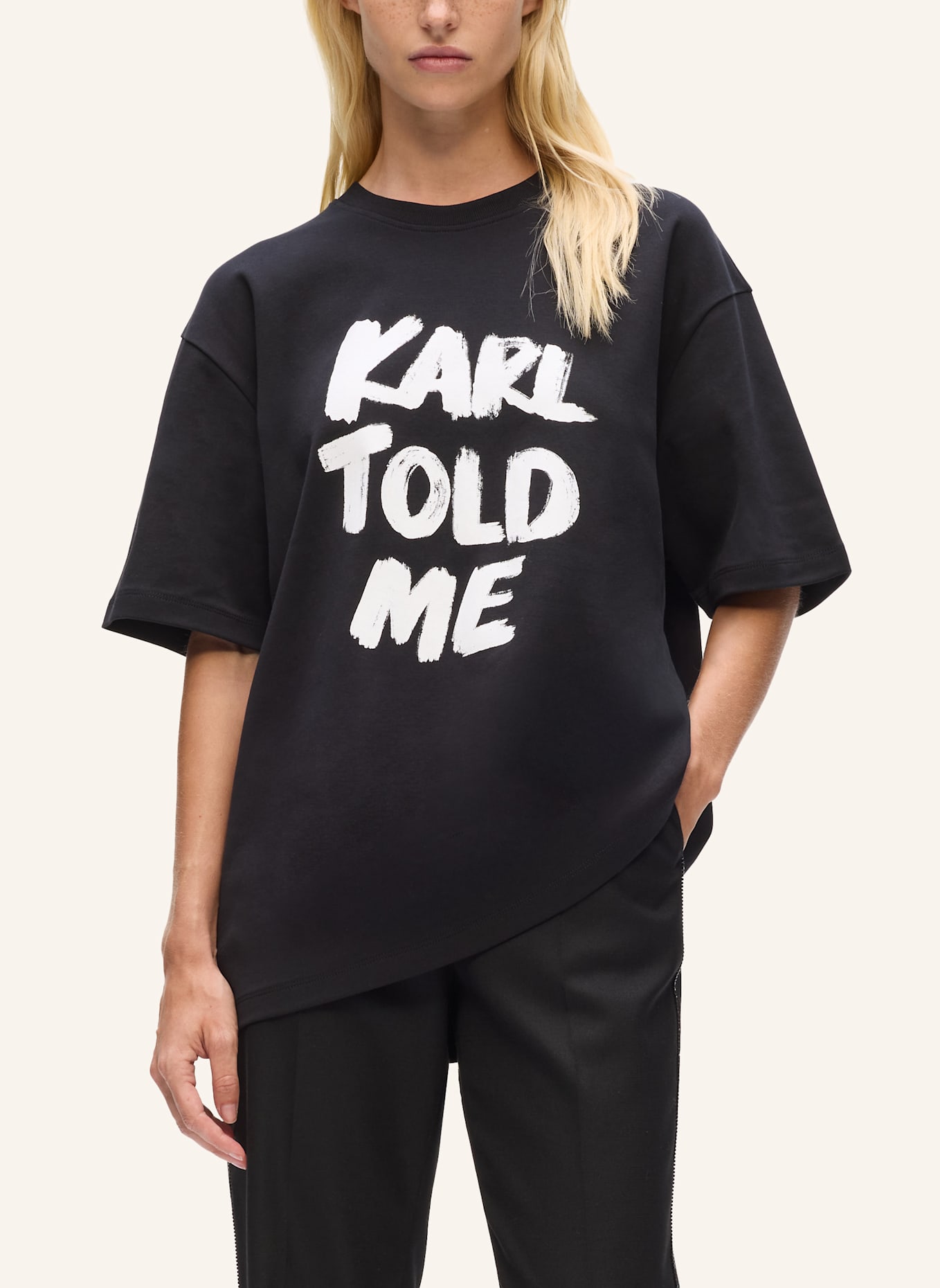KARL LAGERFELD T-shirt: SCHWARZ