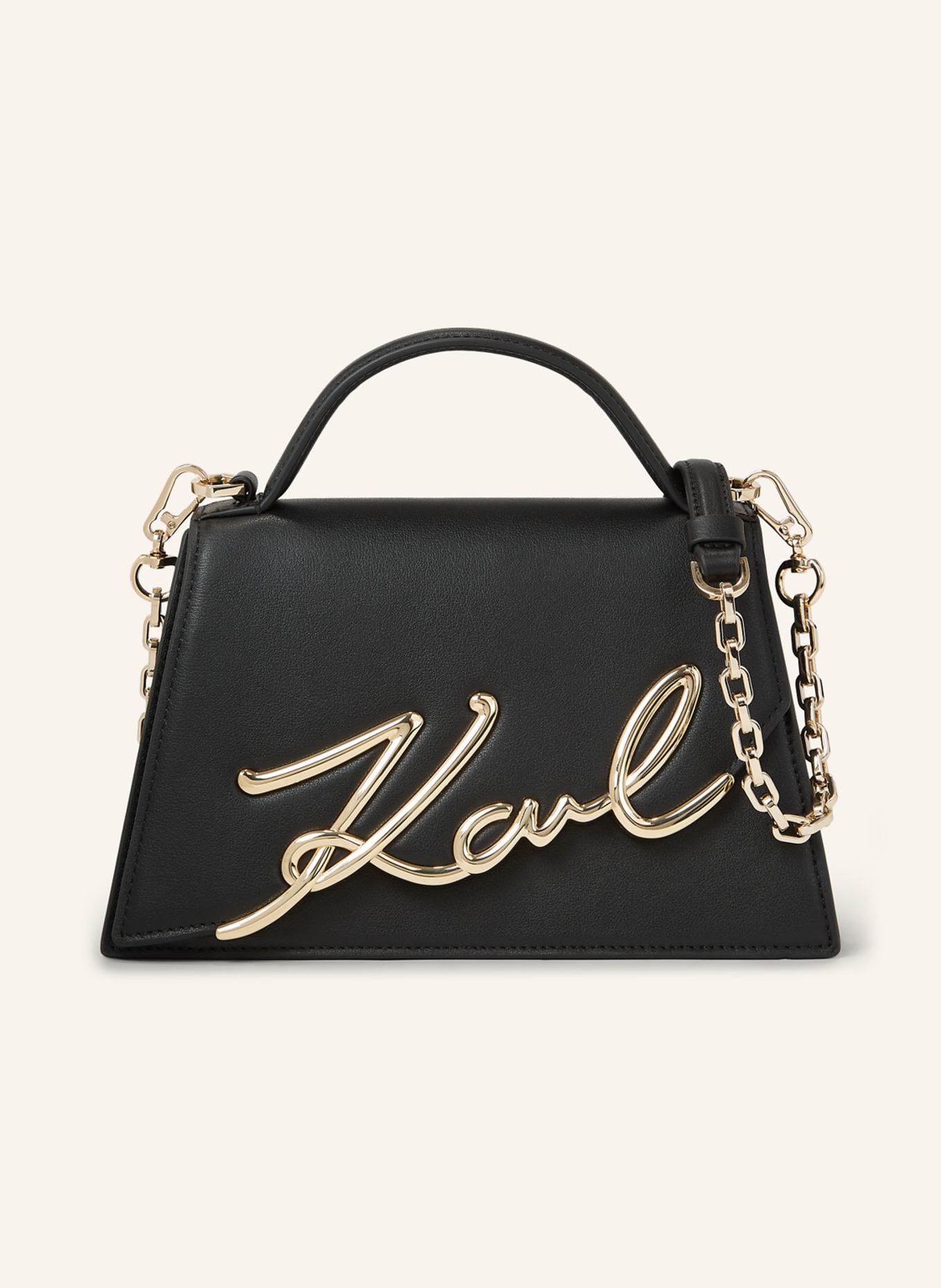 KARL LAGERFELD Umhängetasche: SCHWARZ/ GOLD