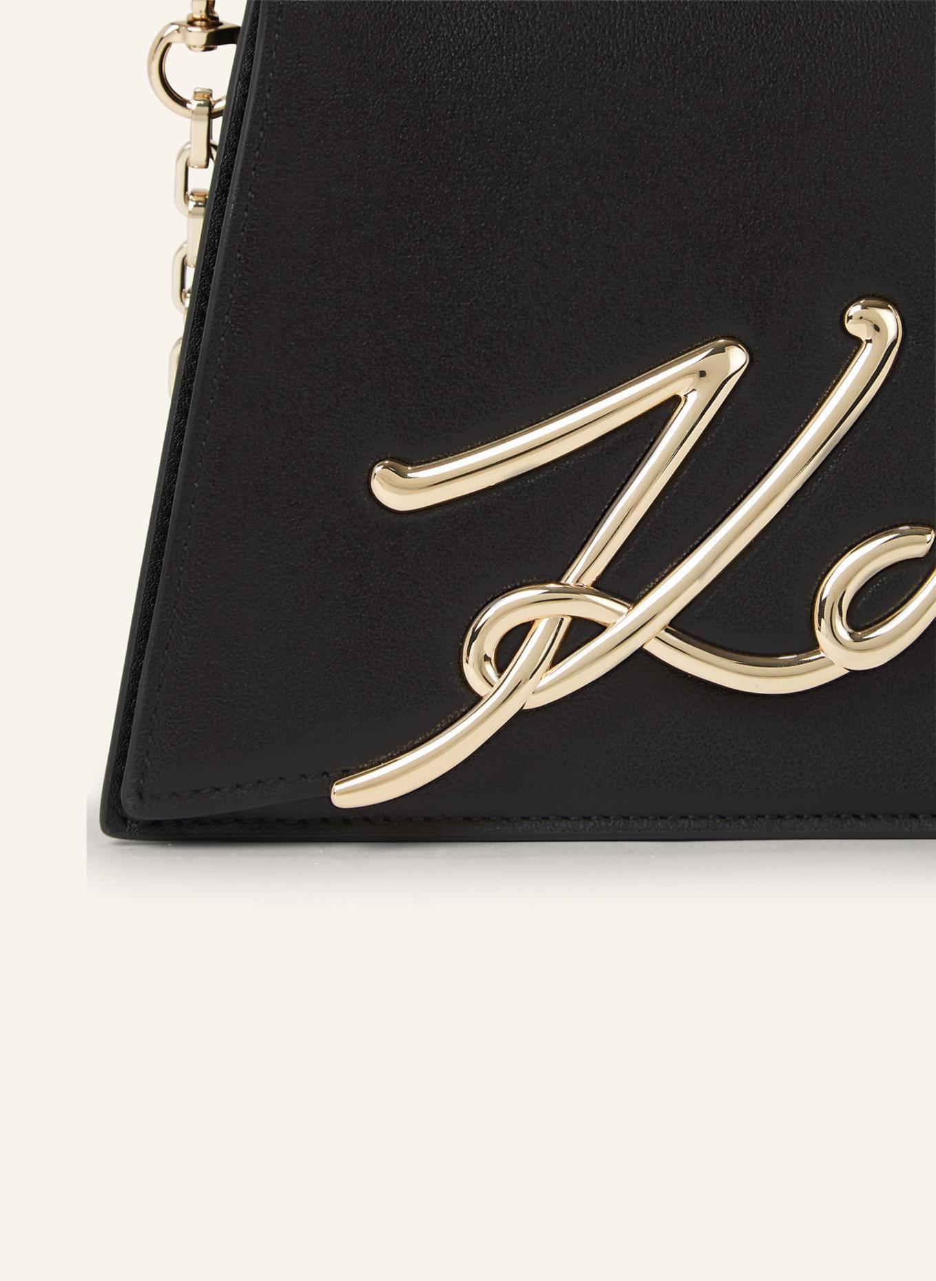 KARL LAGERFELD Umhängetasche: SCHWARZ/ GOLD