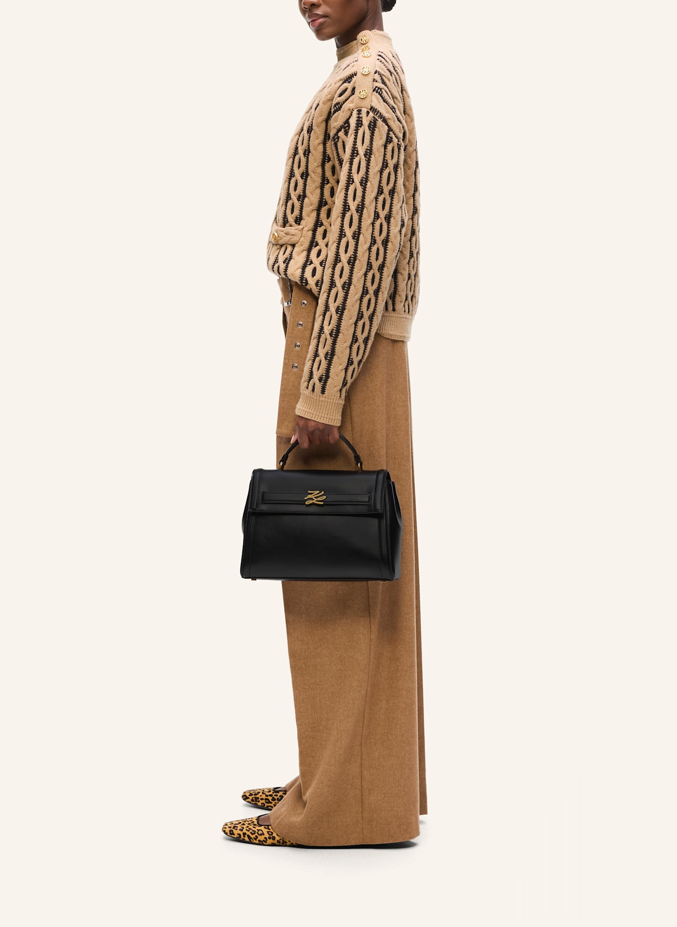 KARL LAGERFELD Tasche: SCHWARZ/ GOLD