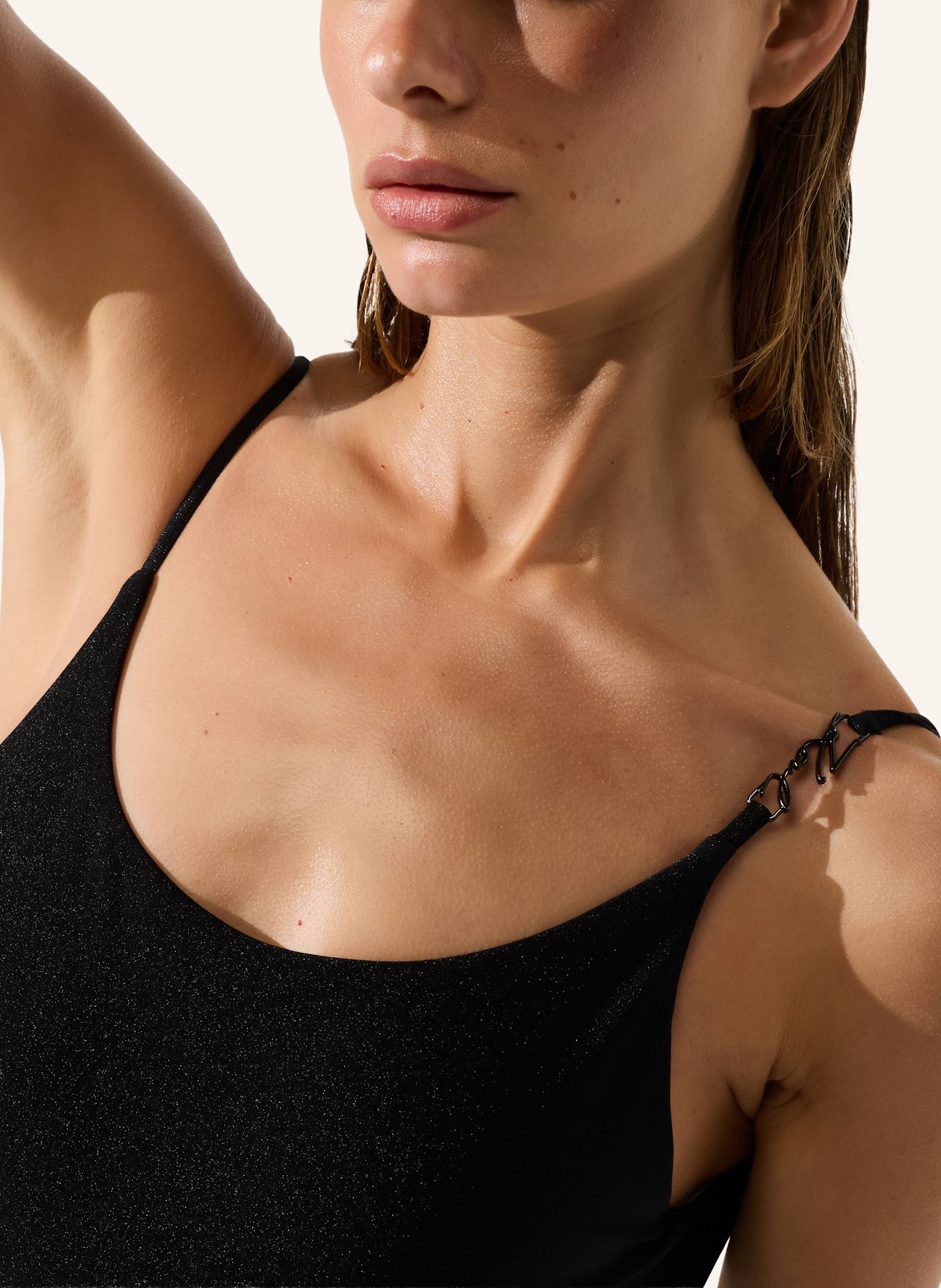 KARL LAGERFELD Badeanzug: SCHWARZ