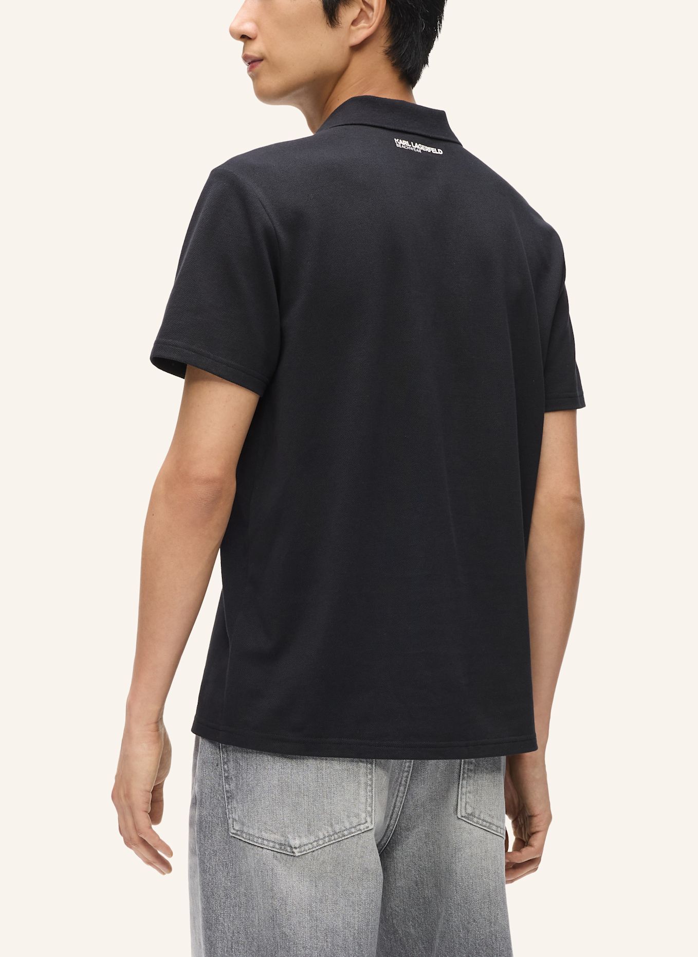 KARL LAGERFELD Poloshirt: SCHWARZ