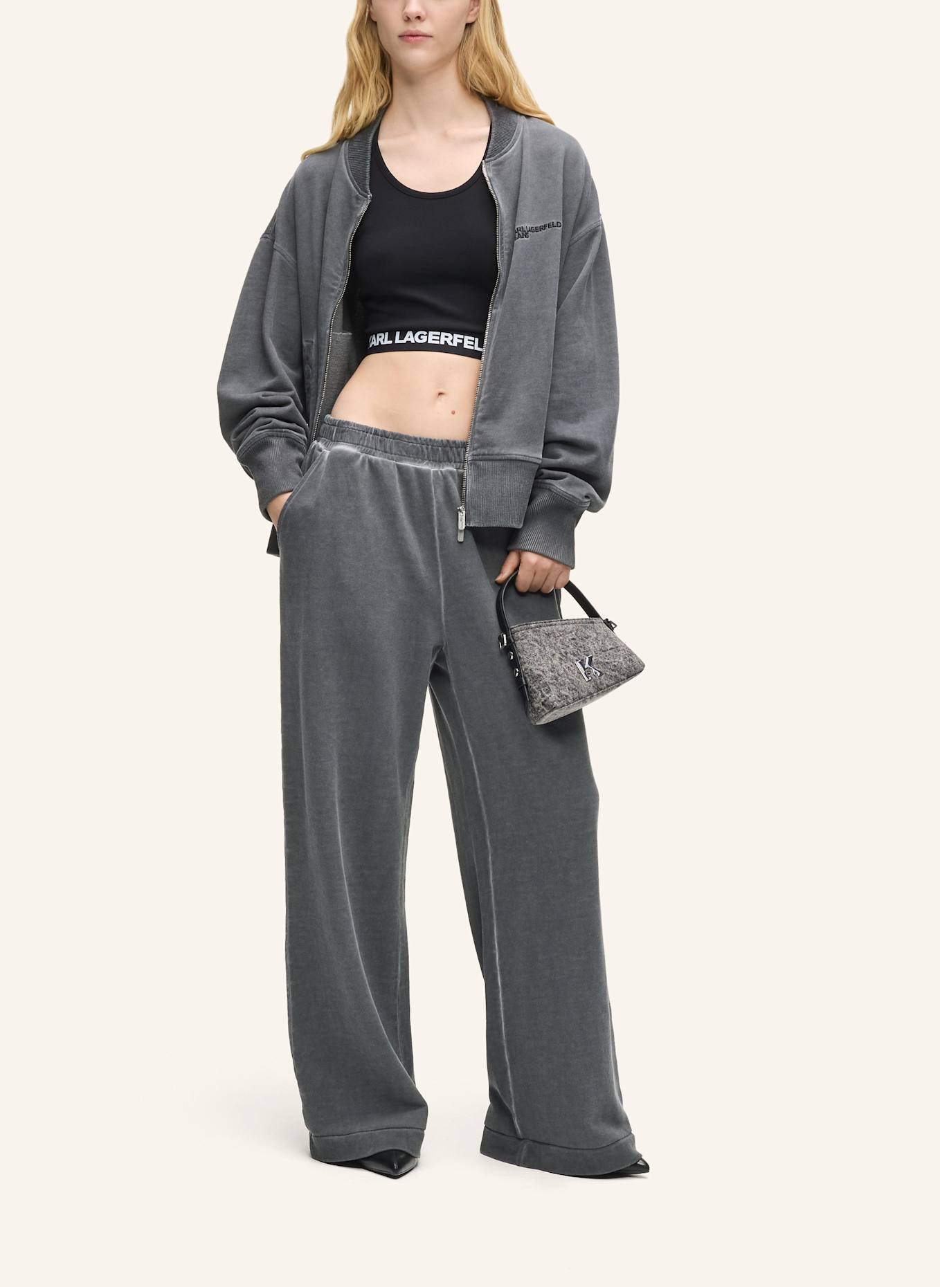 KARL LAGERFELD JEANS Umhängetasche: SCHWARZ