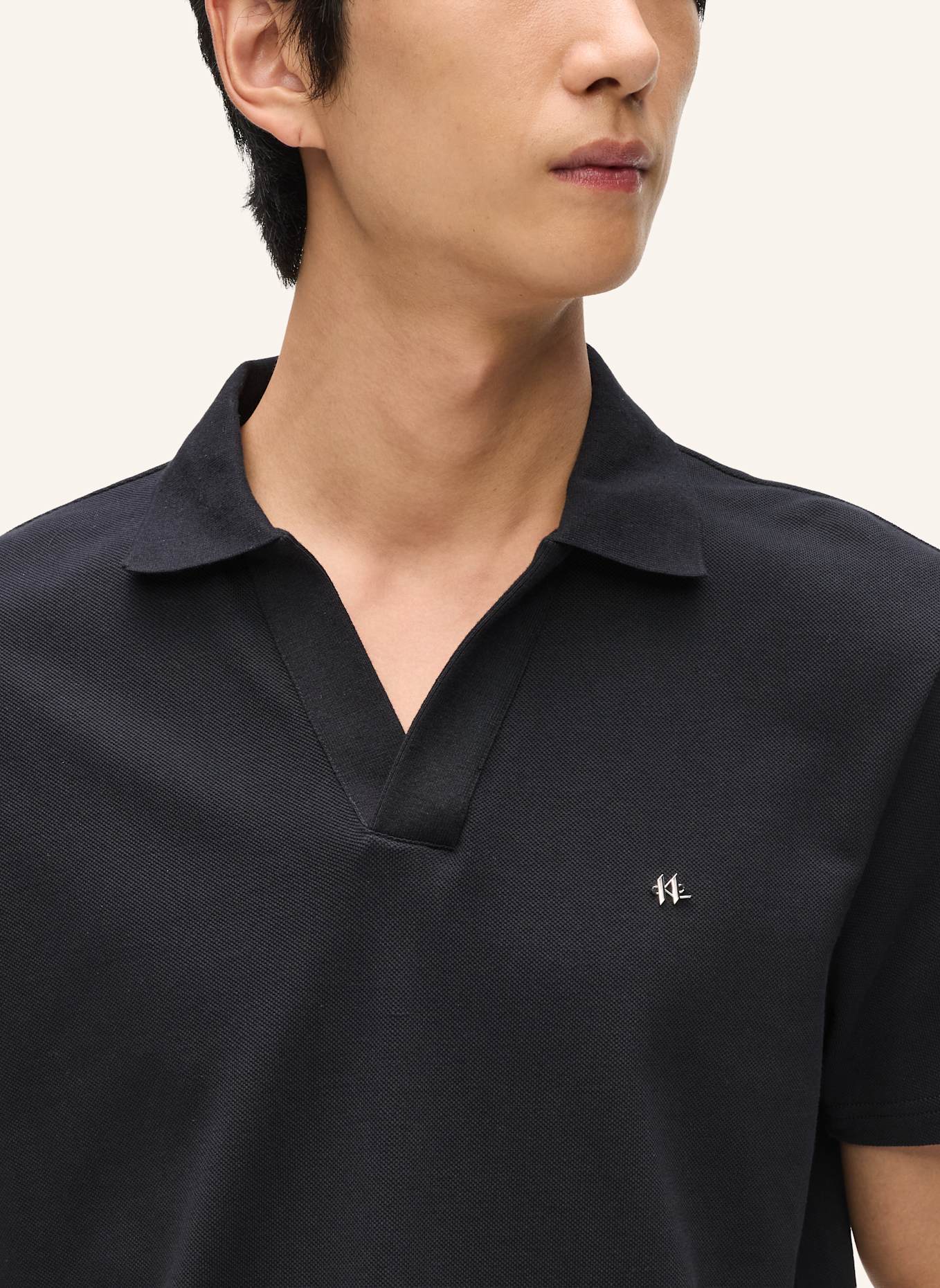 KARL LAGERFELD Poloshirt: SCHWARZ