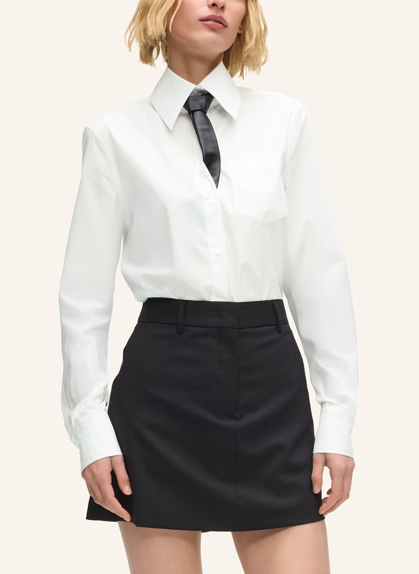 KARL LAGERFELD Bluse: WEISS