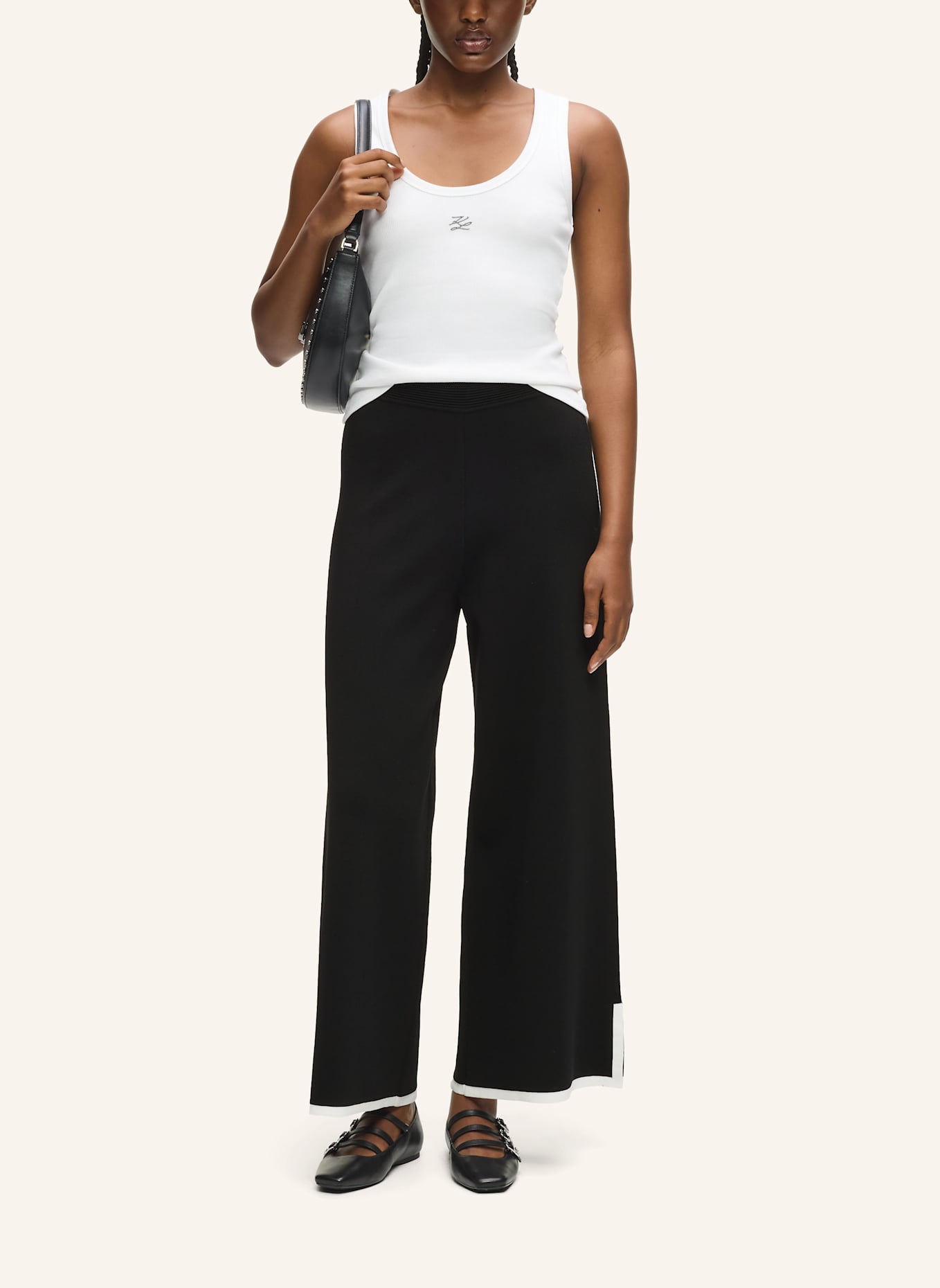 KARL LAGERFELD Hose: SCHWARZ