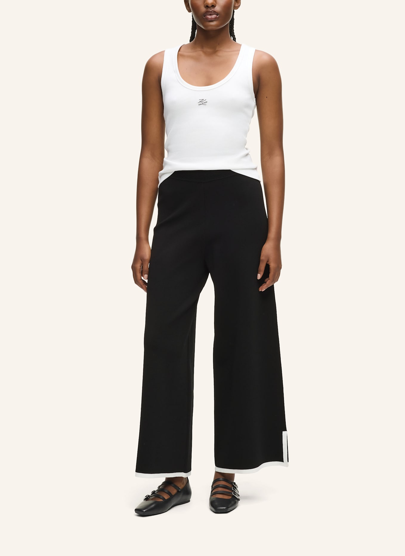 KARL LAGERFELD Hose: SCHWARZ